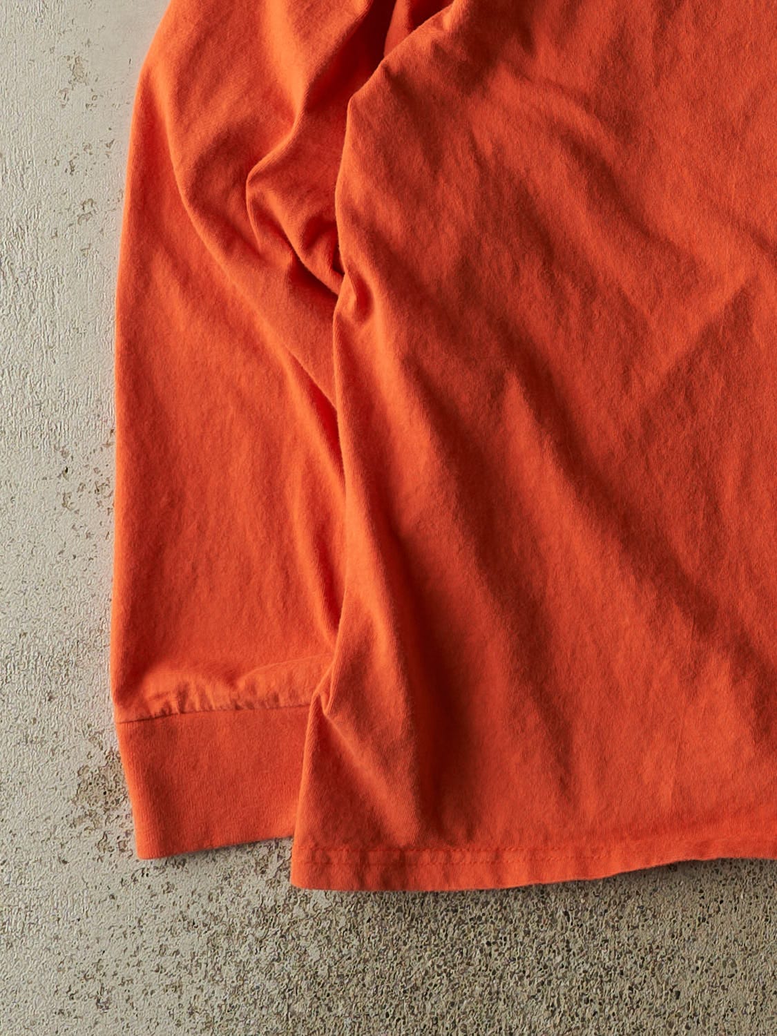Vintage 90s Orange Harley Davidson Blank Long Sleeve (XXL)