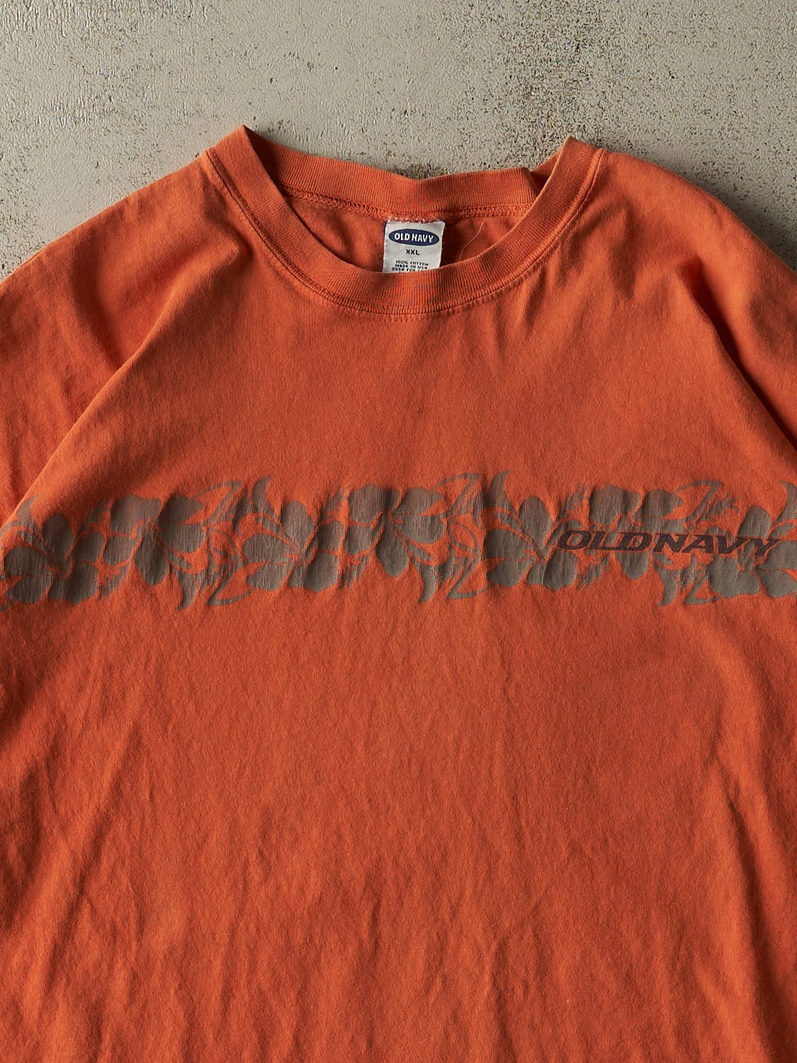 Vintage 90s Orange Old Navy Tee (XXL)