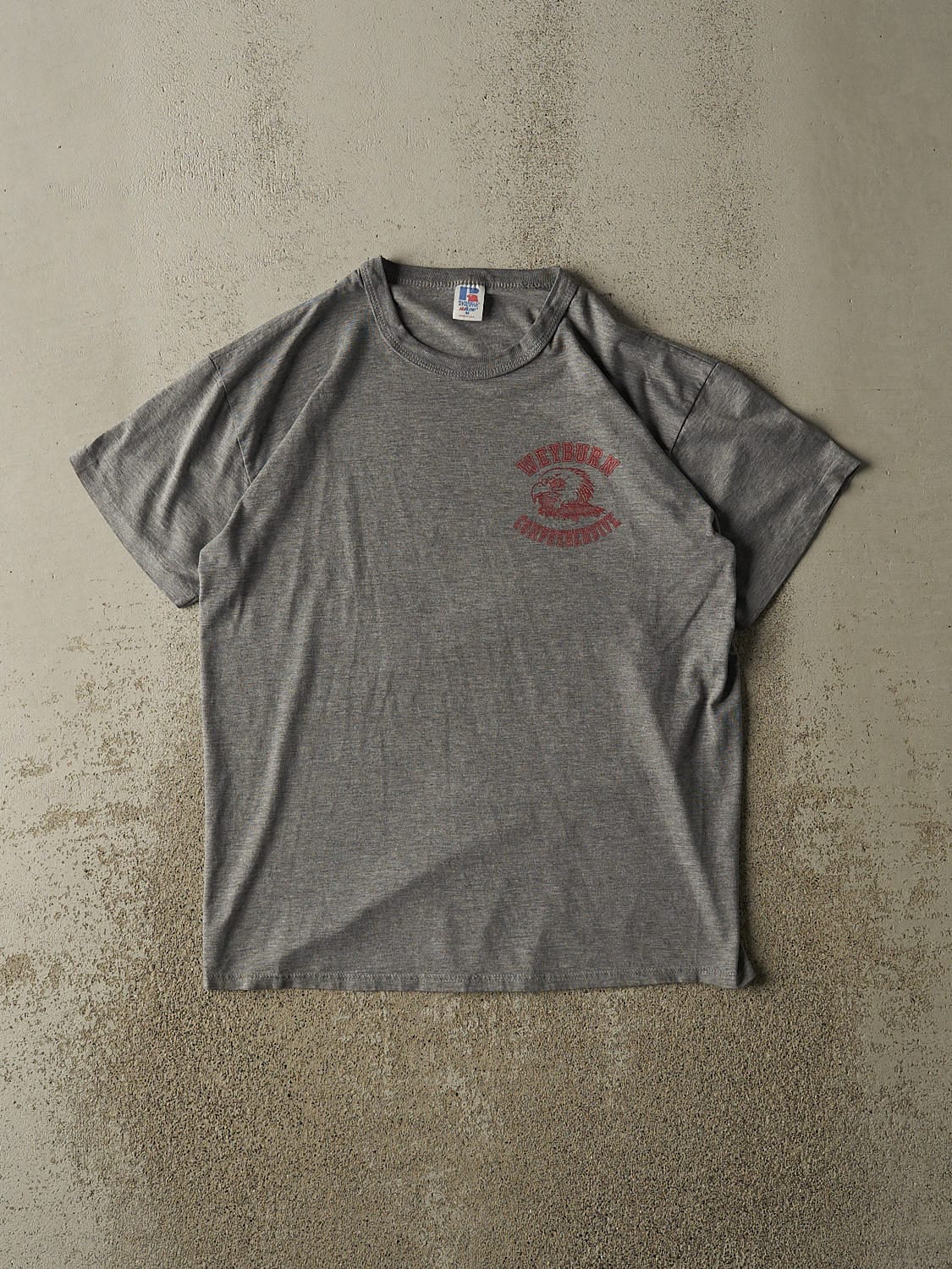 Vintage 90s Grey Russell Athletic Weyburn Varsity Tee (M)