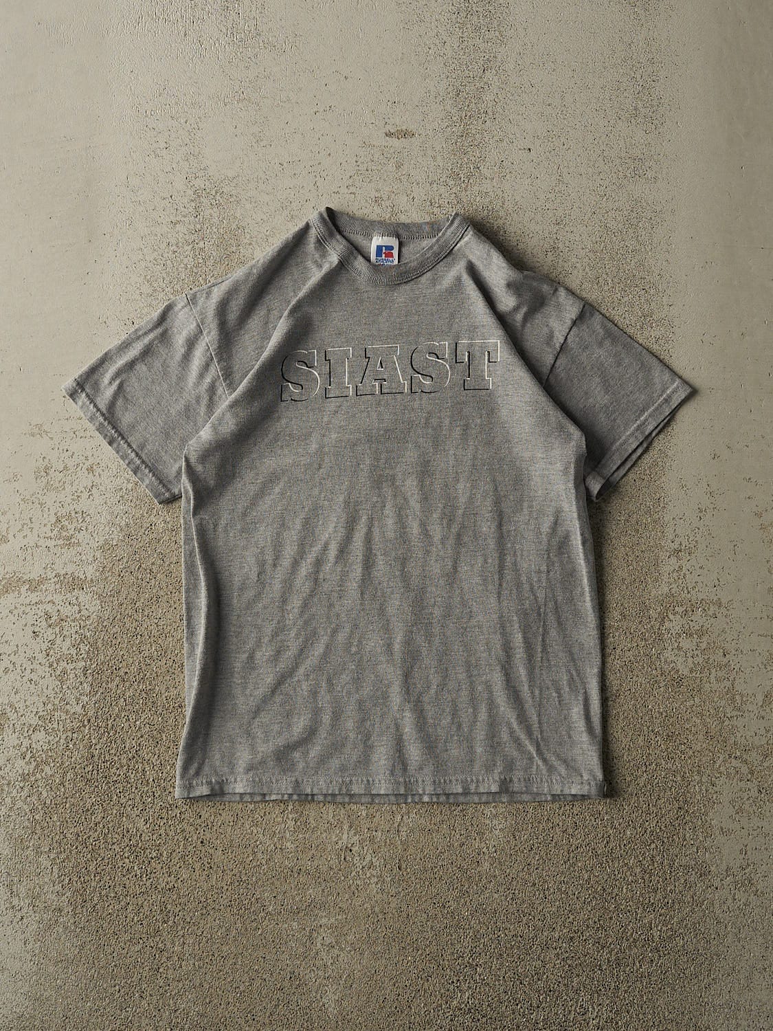 Vintage 90s Grey Russell Athletic Siast Tee (XS/S)
