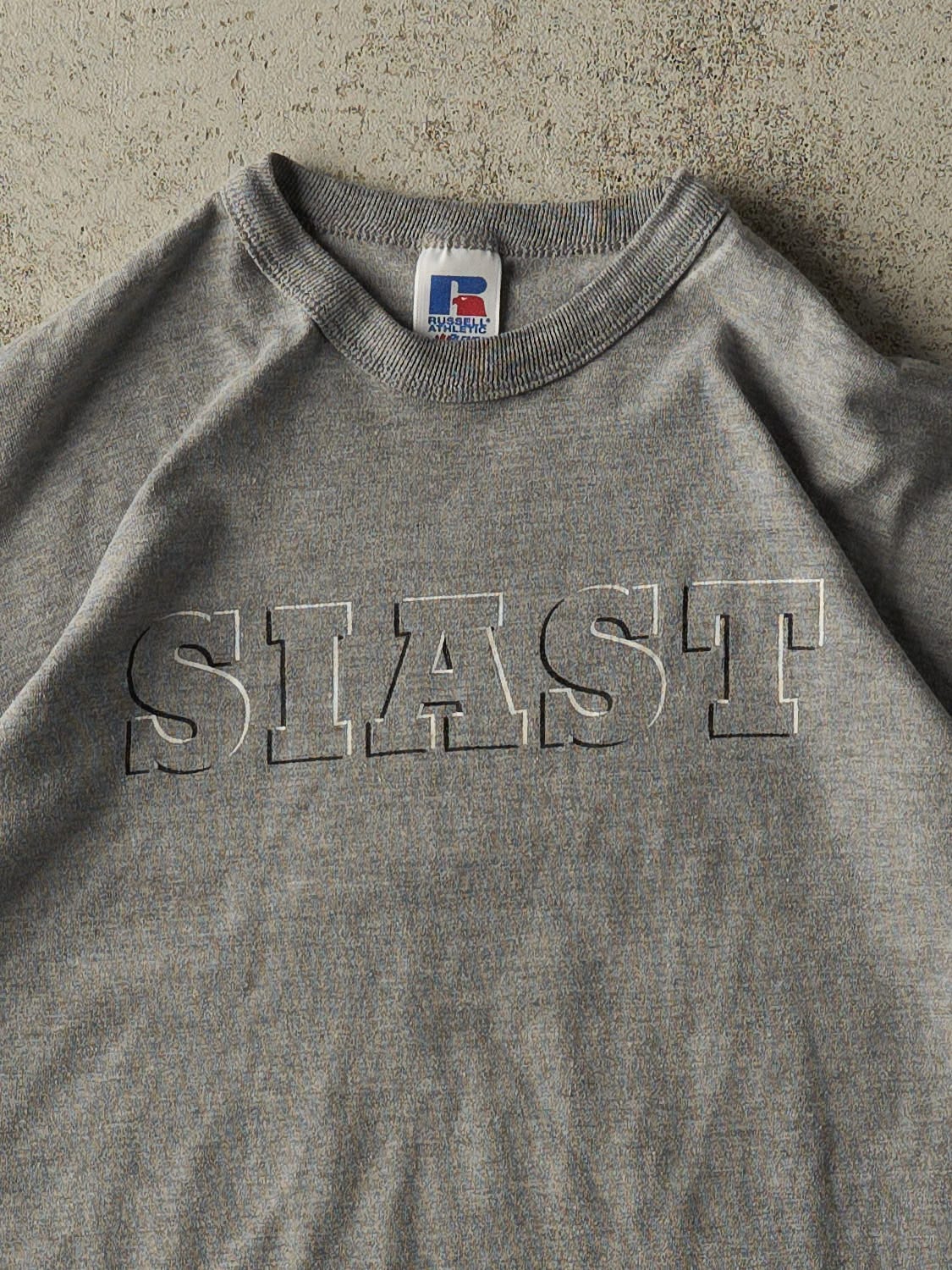 Vintage 90s Grey Russell Athletic Siast Tee (XS/S)
