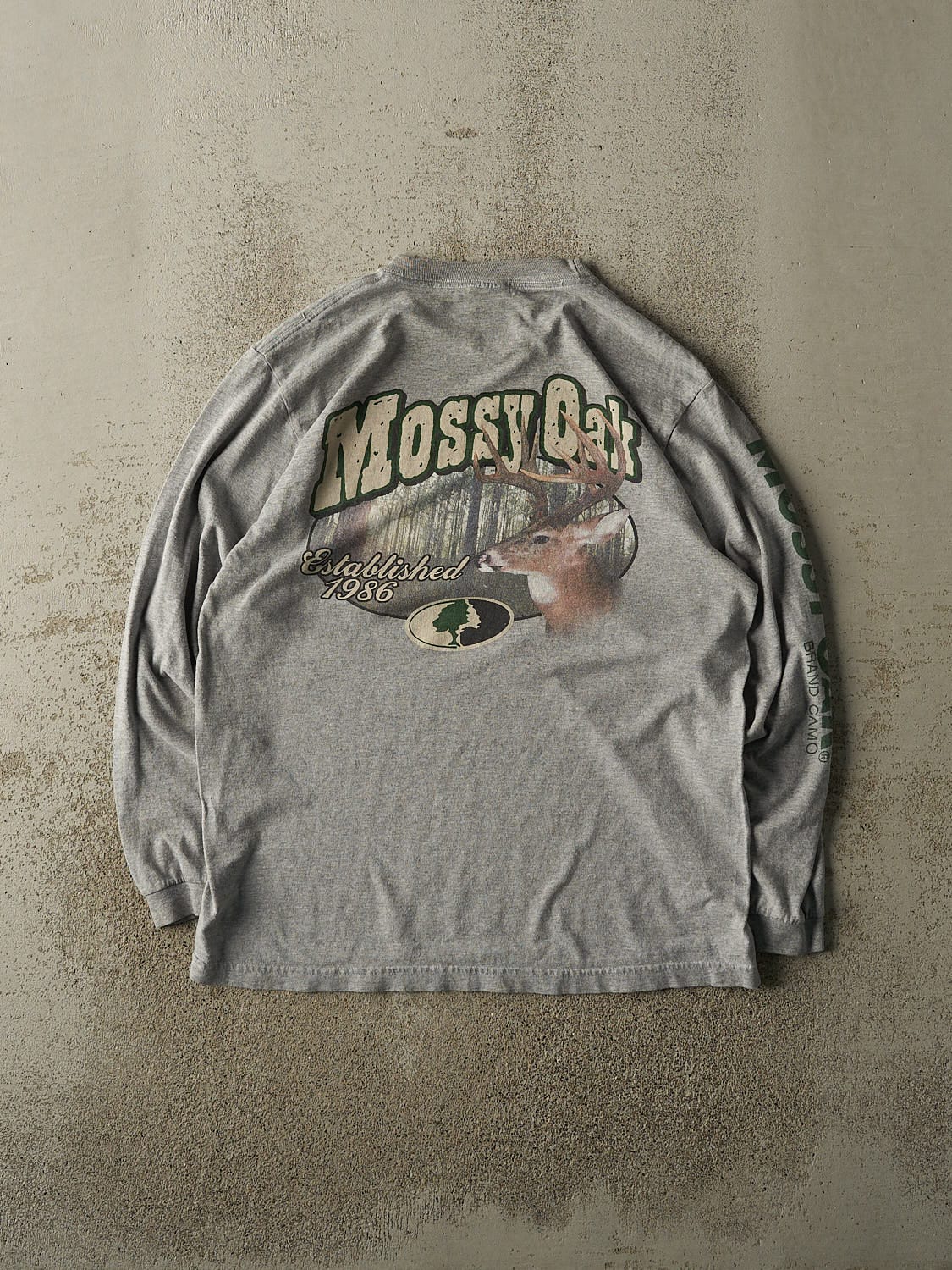 Vintage 90s Grey Mossy Oak Long Sleeve (L)