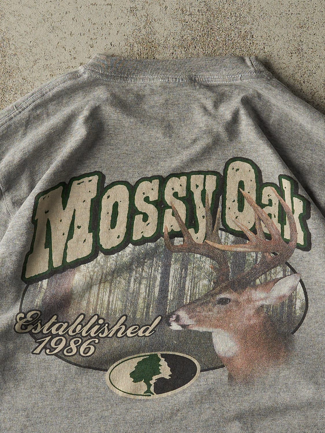 Vintage 90s Grey Mossy Oak Long Sleeve (L)