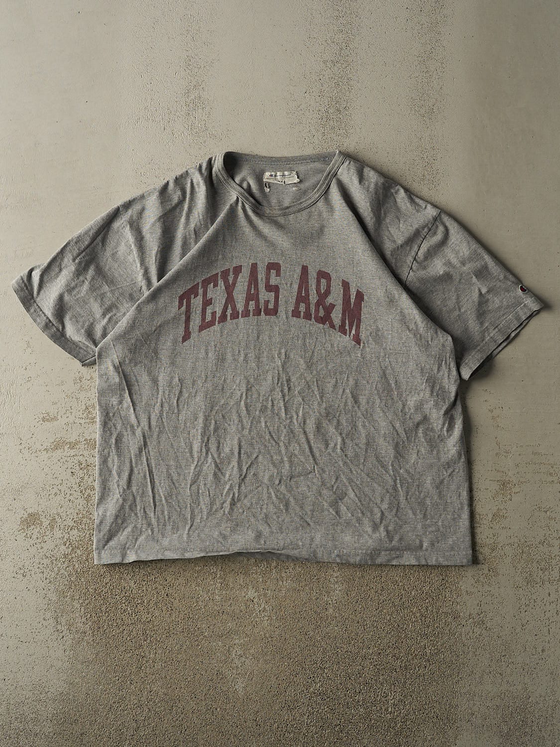 Vintage Y2K Grey Champion Texas A&M Tee (XXL)