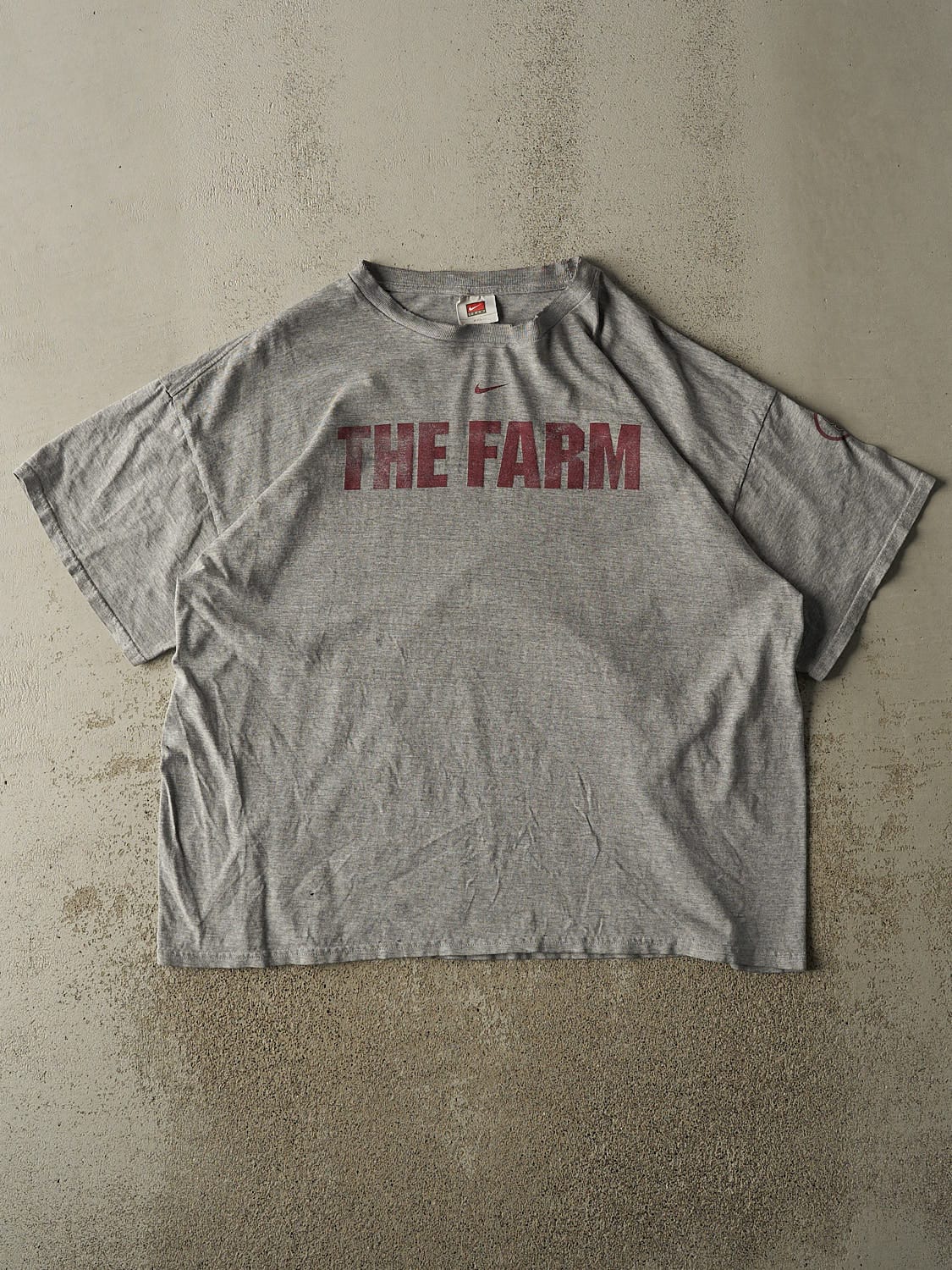 Vintage Y2K Grey Nike Middle Swoosh Stanford University "The Farm" Tee (XXL)
