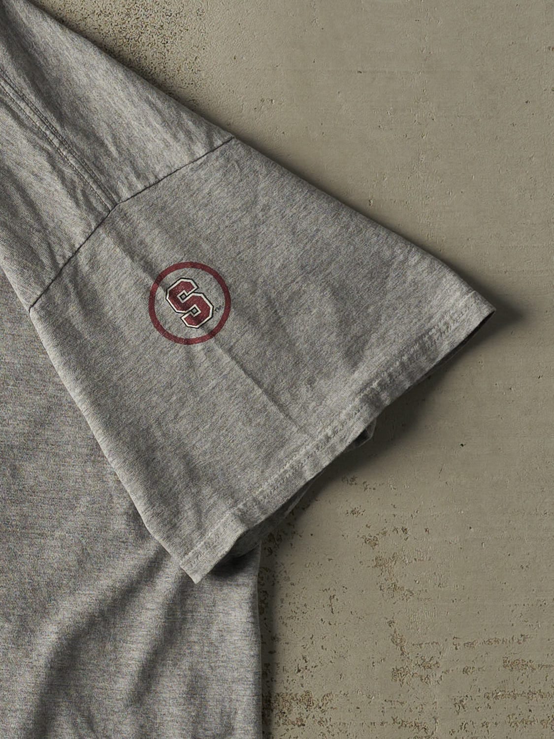 Vintage Y2K Grey Nike Middle Swoosh Stanford University "The Farm" Tee (XXL)