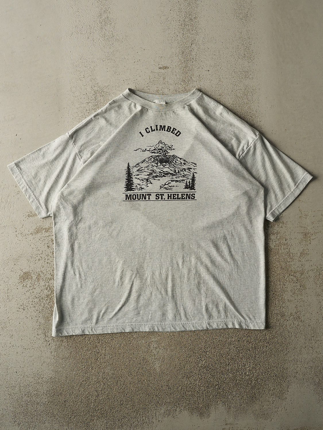 Vintage 90s Heather Grey "I Climbed Mount St Helens" Tee (XL/XXL)