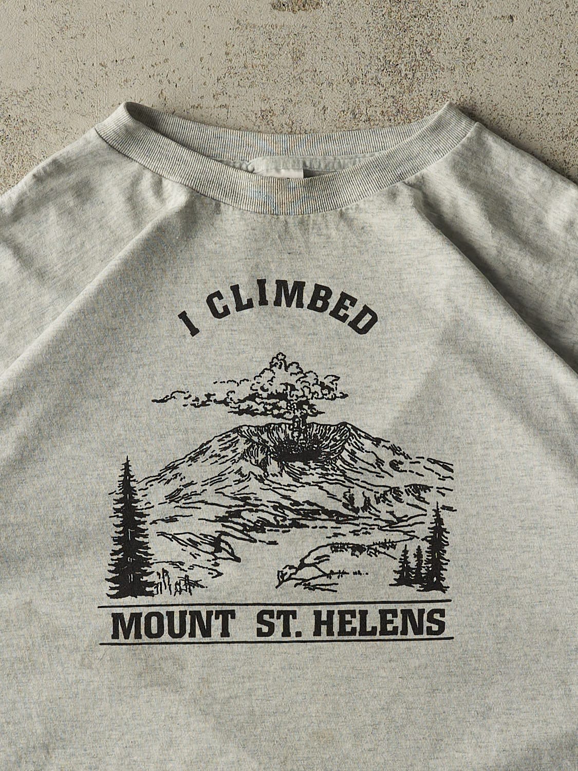 Vintage 90s Heather Grey "I Climbed Mount St Helens" Tee (XL/XXL)