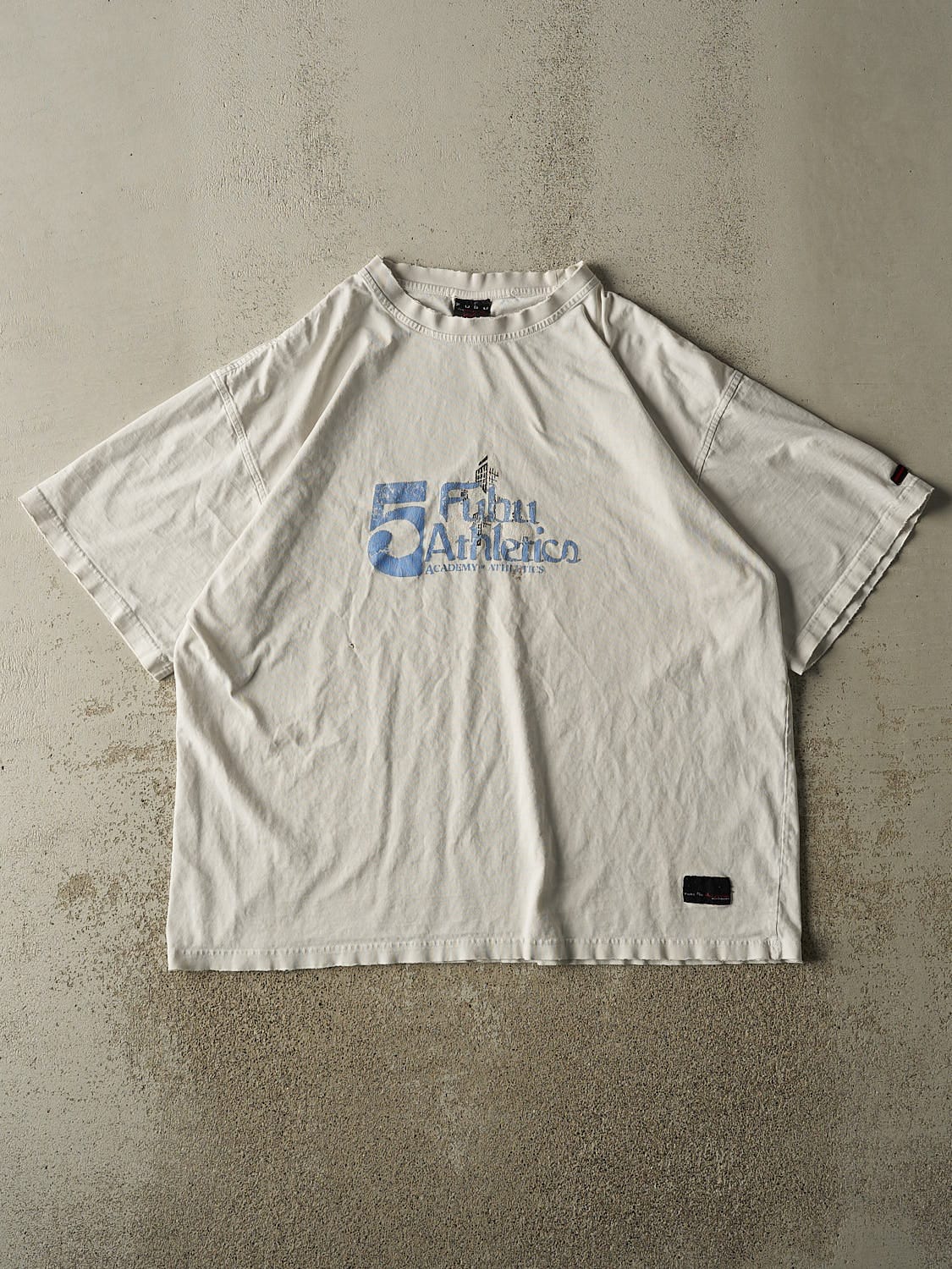 Vintage Y2K Beige Fubu Athletics Tee (XXL)