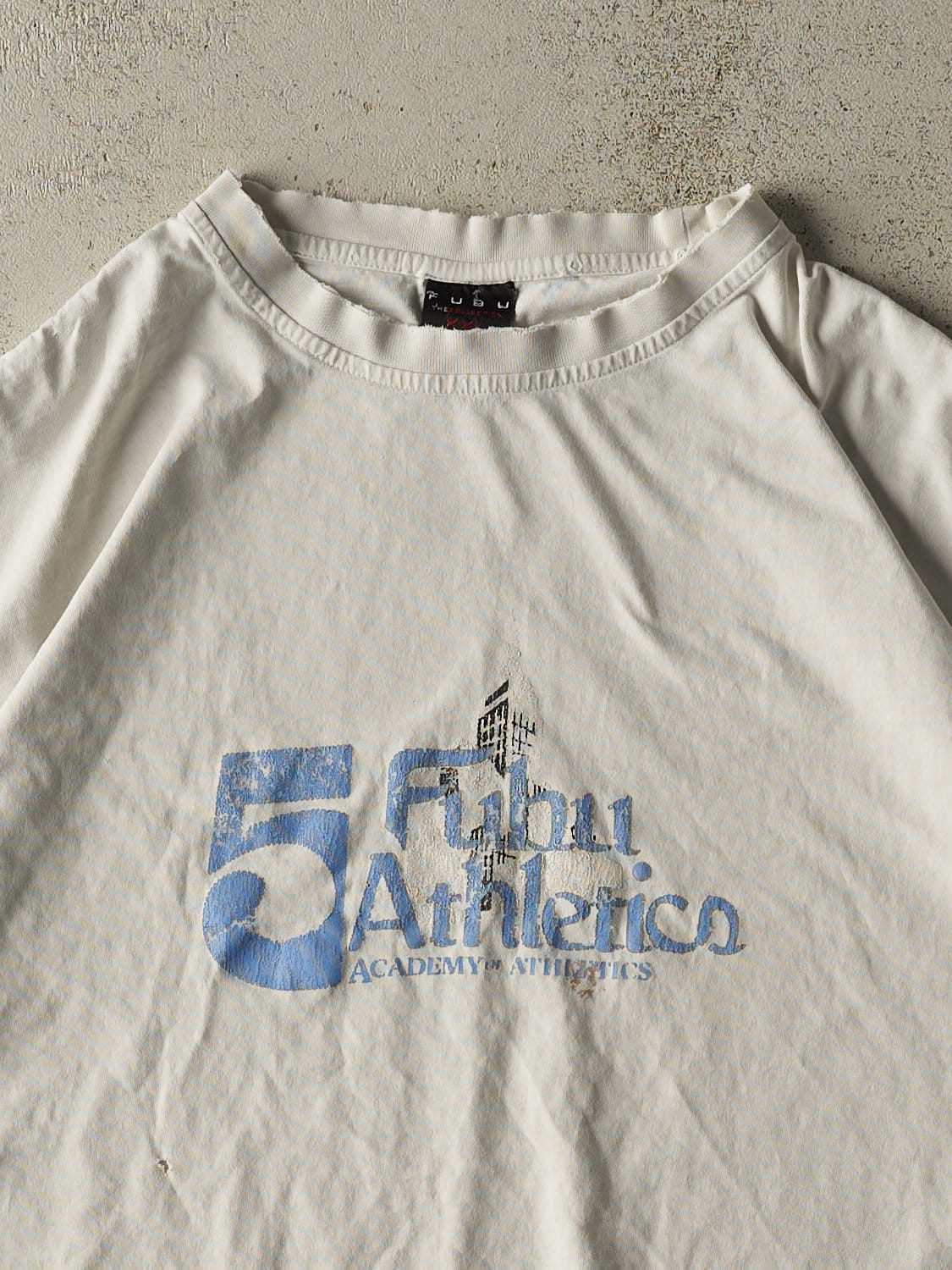 Vintage Y2K Beige Fubu Athletics Tee (XXL)