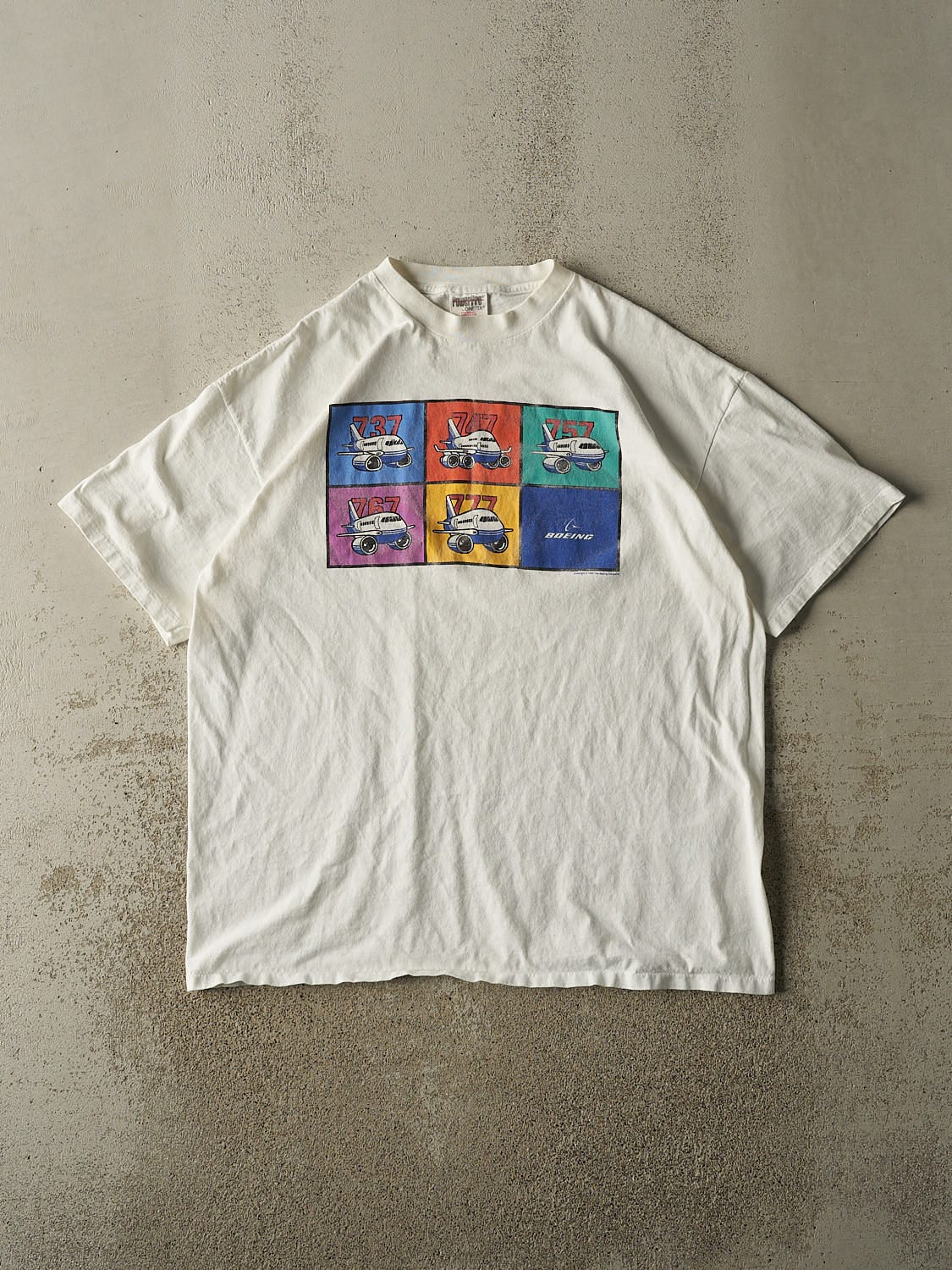 Vintage 93' RARE White Boeing Aircrafts Tee (XL/XXL)