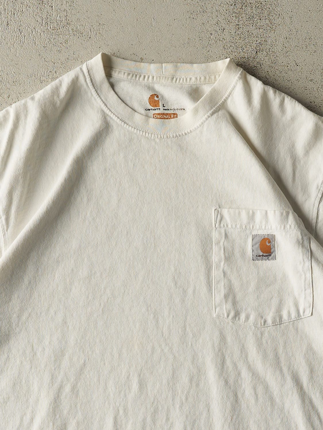 Vintage Y2K White Carhartt Pocket Tee (XL)