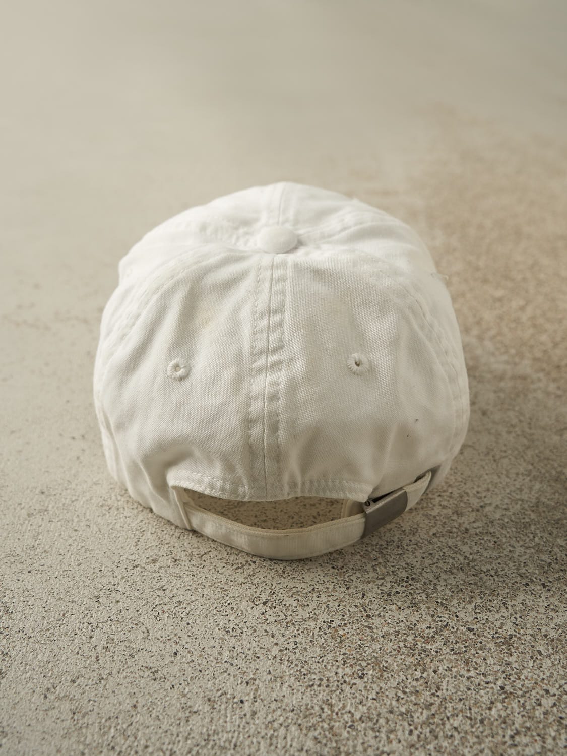 Vintage Y2K White Porsche Embroidered Strapback Hat (O/S)