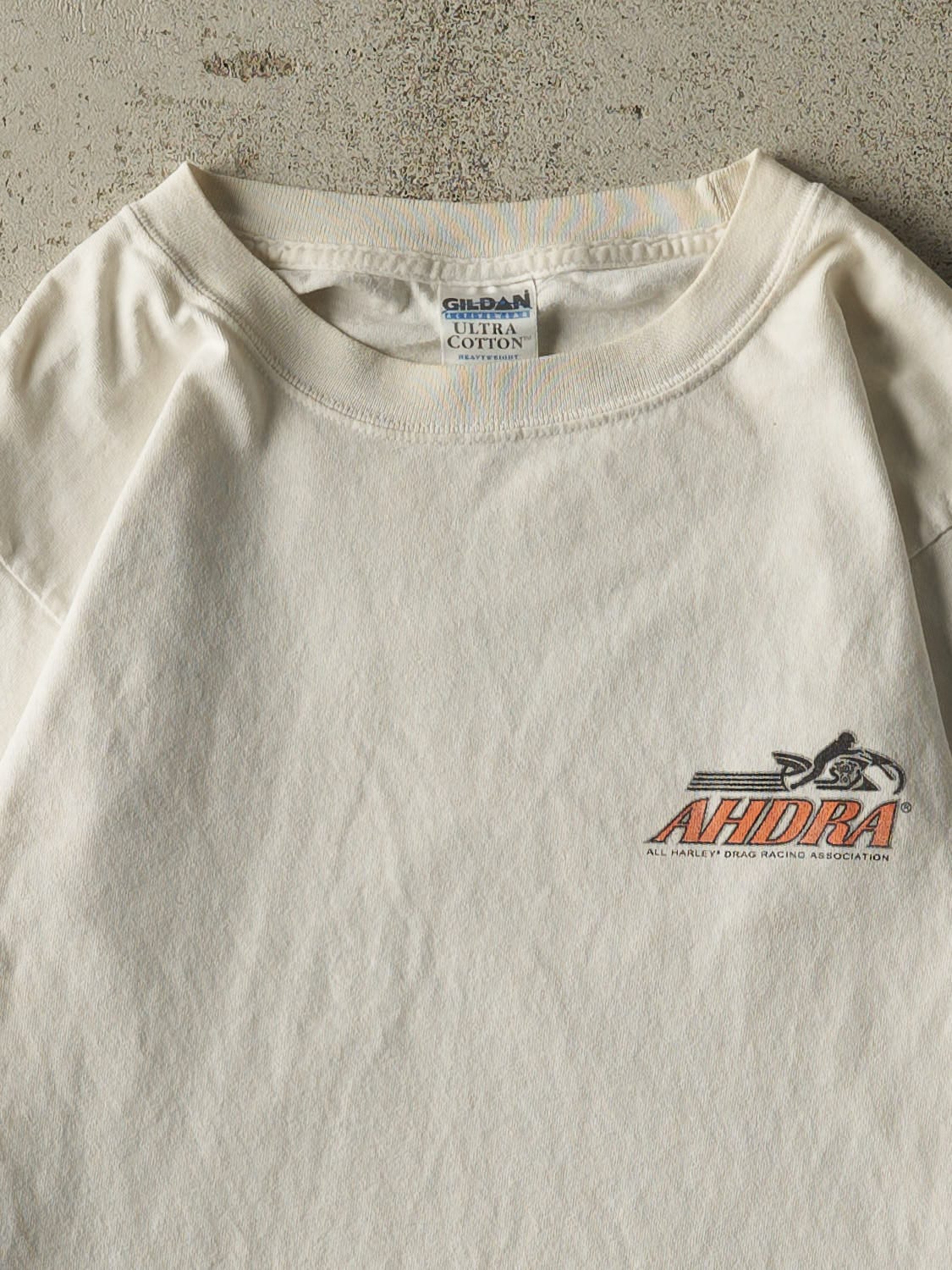 Vintage Y2K Beige AHDRA Racing Long Sleeve (S/M)