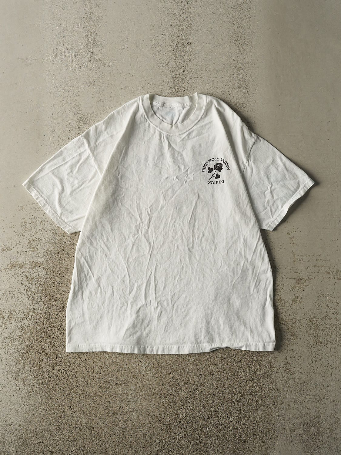 Vintage 90s White Irish Rose Saloon Tee (L/XL)