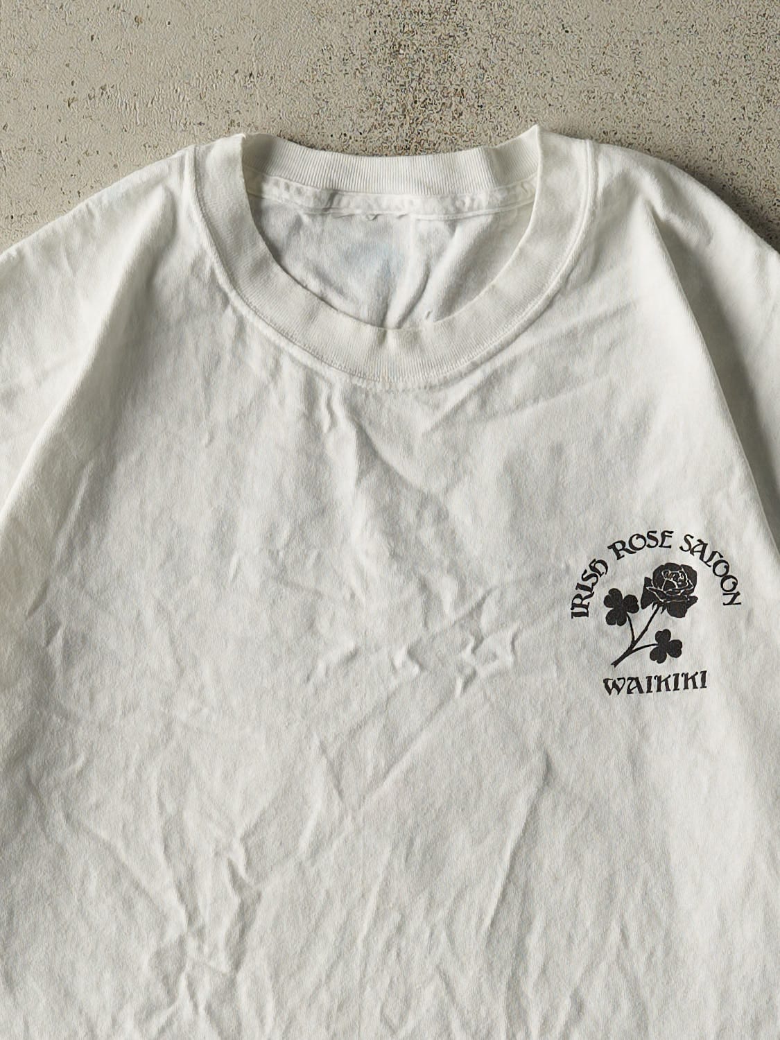 Vintage 90s White Irish Rose Saloon Tee (L/XL)