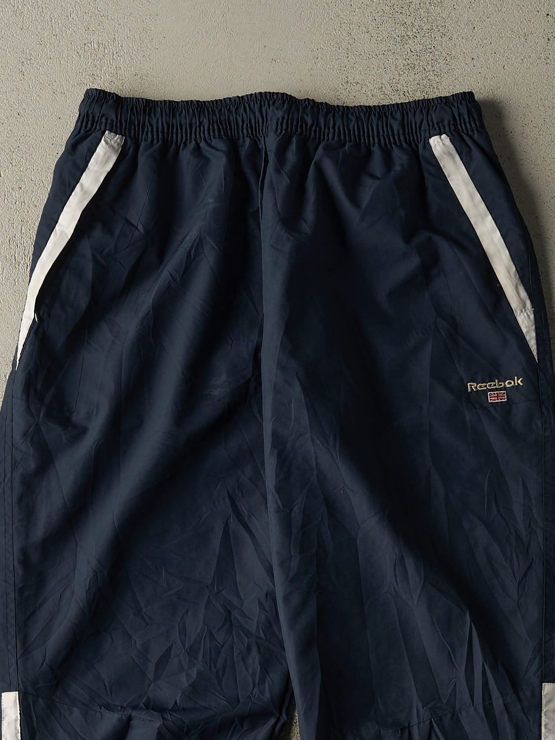 Vintage 90s Navy Blue Reebok Track Pants (28x28)