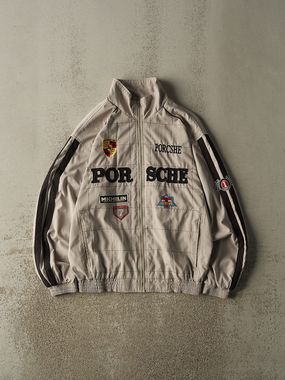 Vintage 90s Grey Porsche Racing Jacket (M/L)