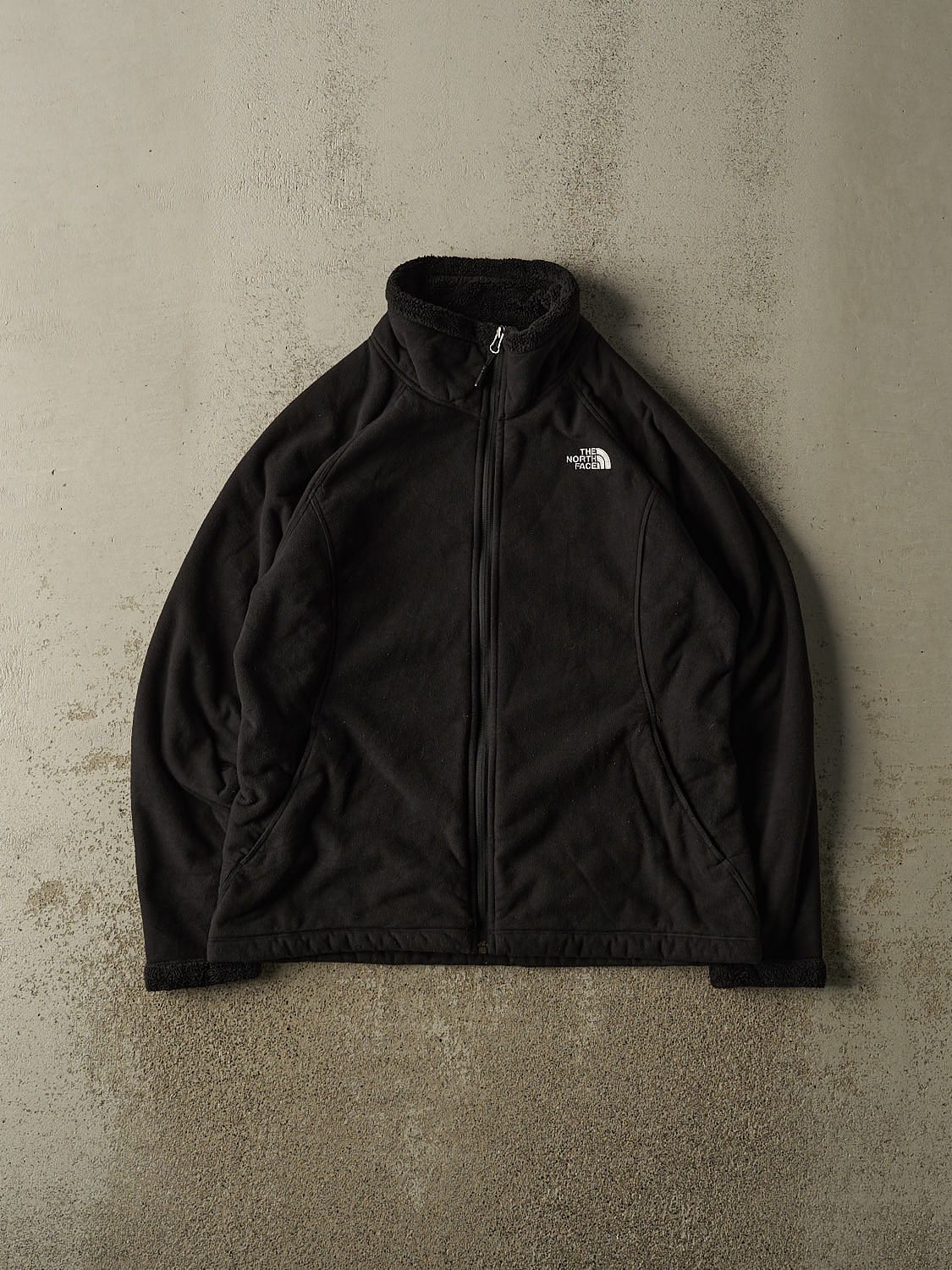 Vintage 90s Black The North Face Zip Up Fleece (S/M)