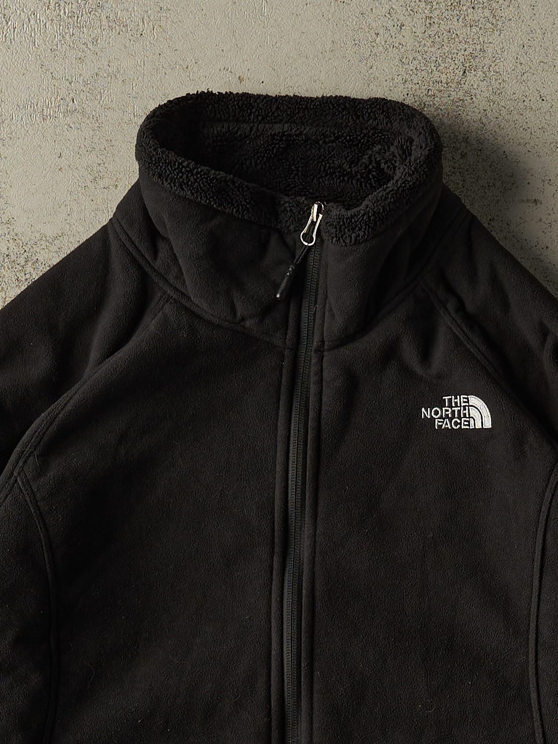 Vintage 90s Black The North Face Zip Up Fleece (S/M)