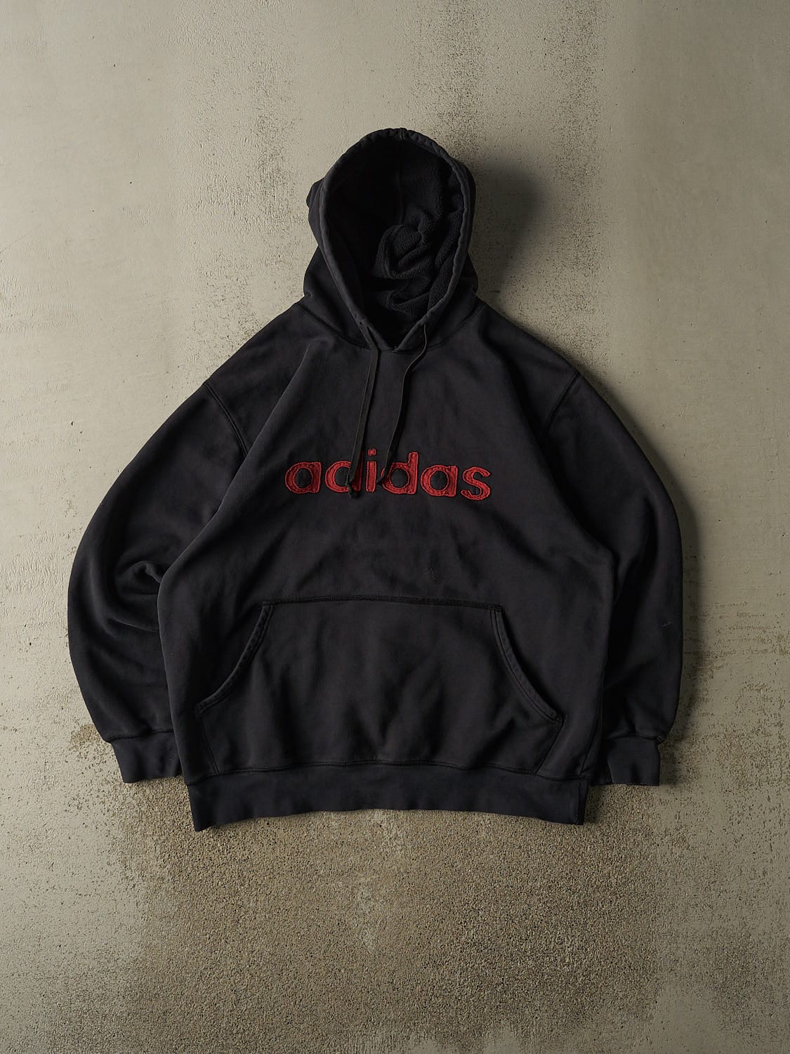 Vintage 90s Black Adidas Embroidered Hoodie (XL/XXL)