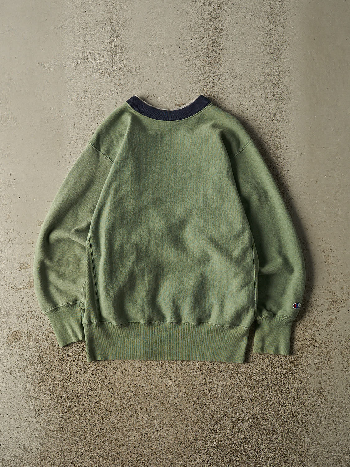 Vintage 90s Green Champion Embroidered Double Neck Crewneck (M)