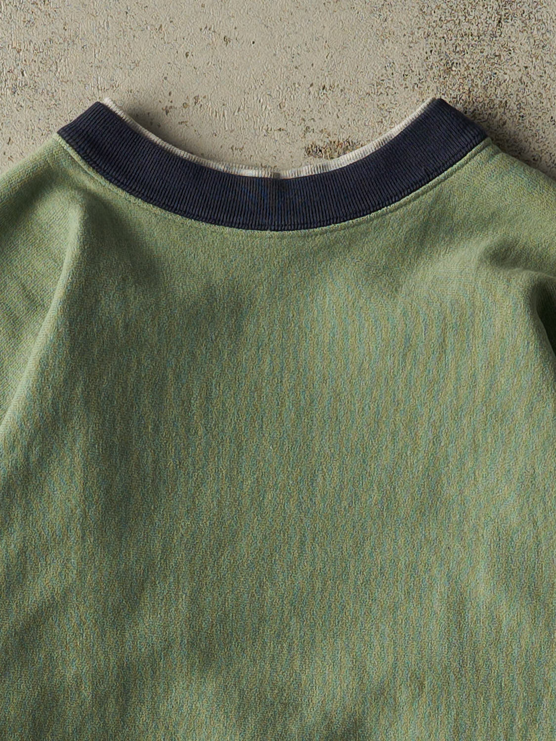 Vintage 90s Green Champion Embroidered Double Neck Crewneck (M)