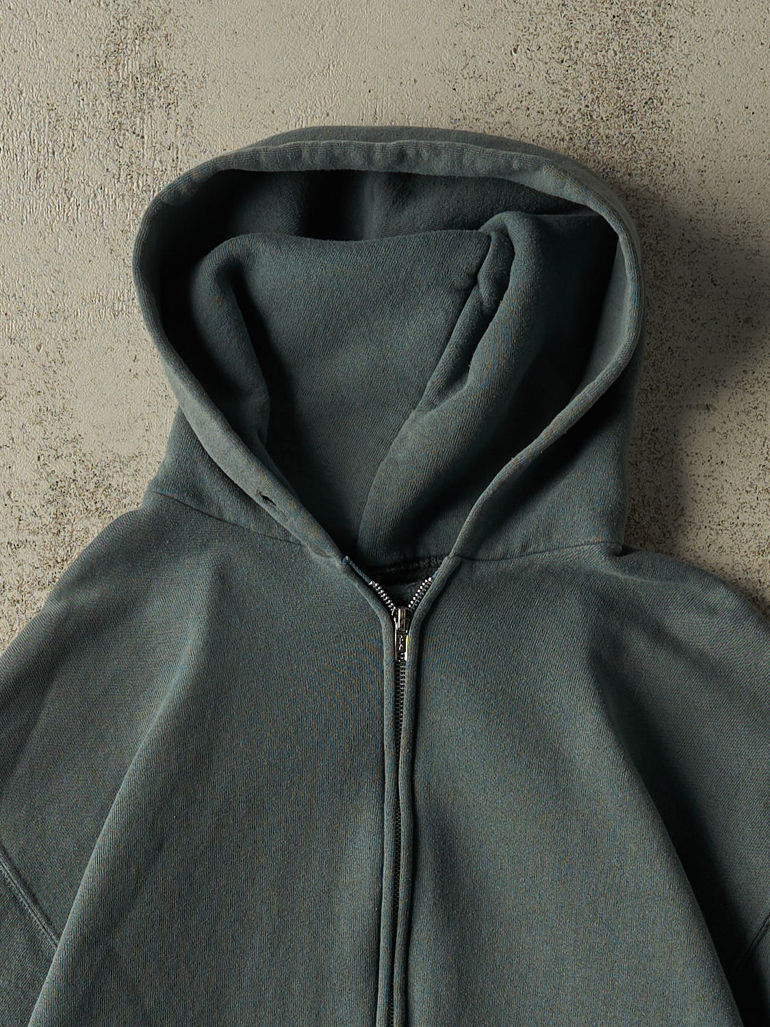 Vintage Y2K Green Russell Athletic Zip Up Hoodie (M)