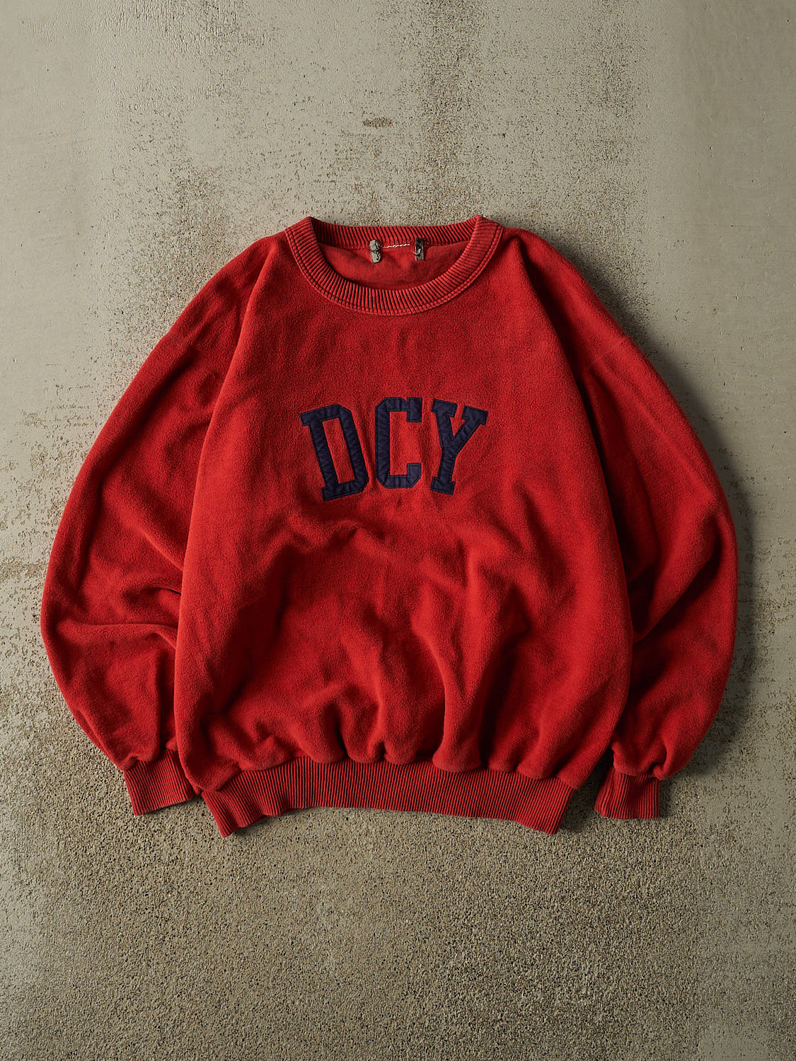 Vintage 90s Red DCY Embroidered Inside Out Sweater (M/L)