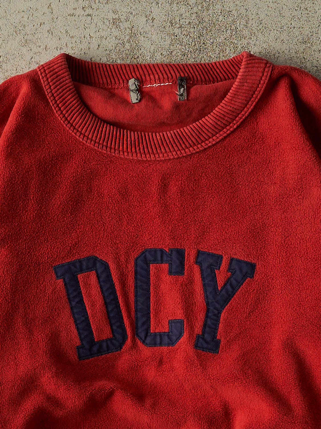 Vintage 90s Red DCY Embroidered Inside Out Sweater (M/L)