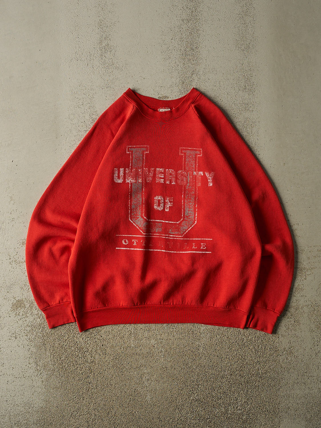 Vintage 80s Red University of Otterville Crewneck (XL/XXL)