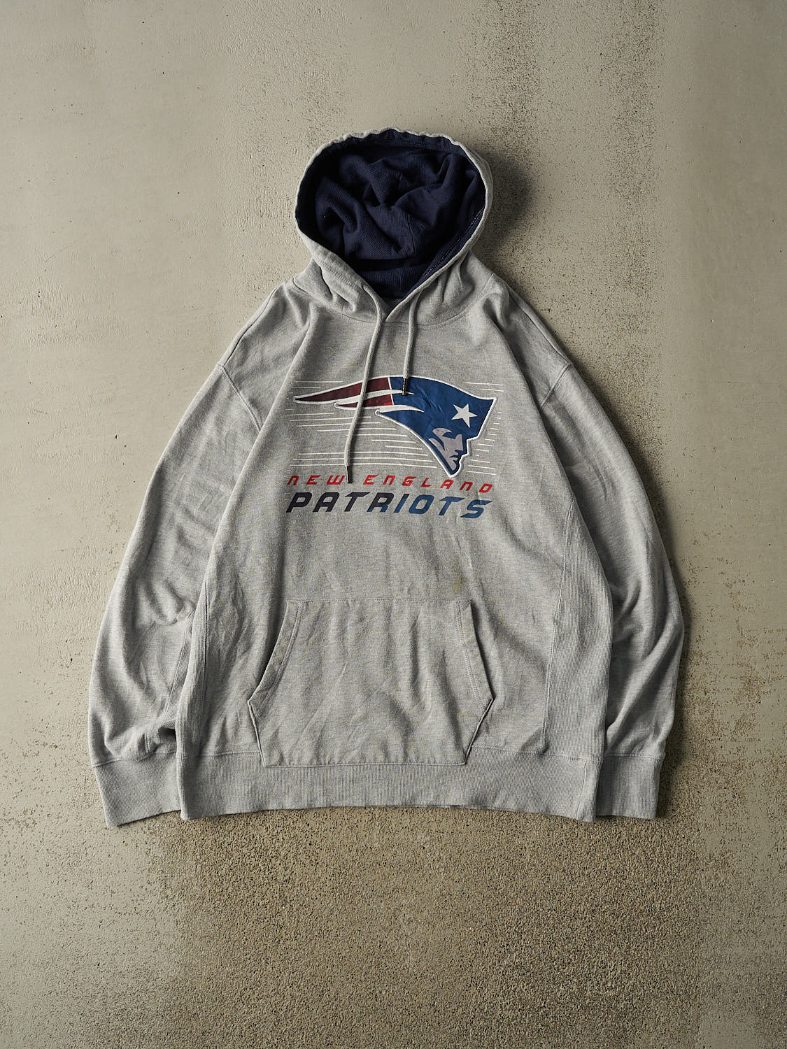 Vintage Y2K Grey New England Patriots Hoodie (XL/XXL)