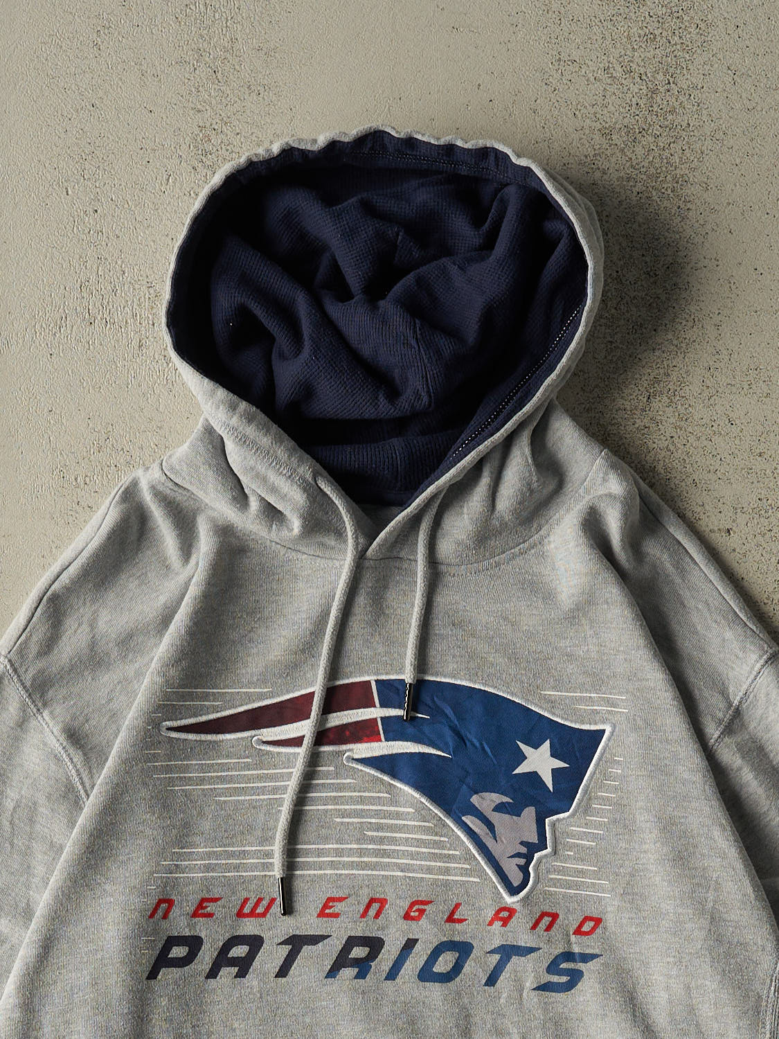 Vintage Y2K Grey New England Patriots Hoodie (XL/XXL)