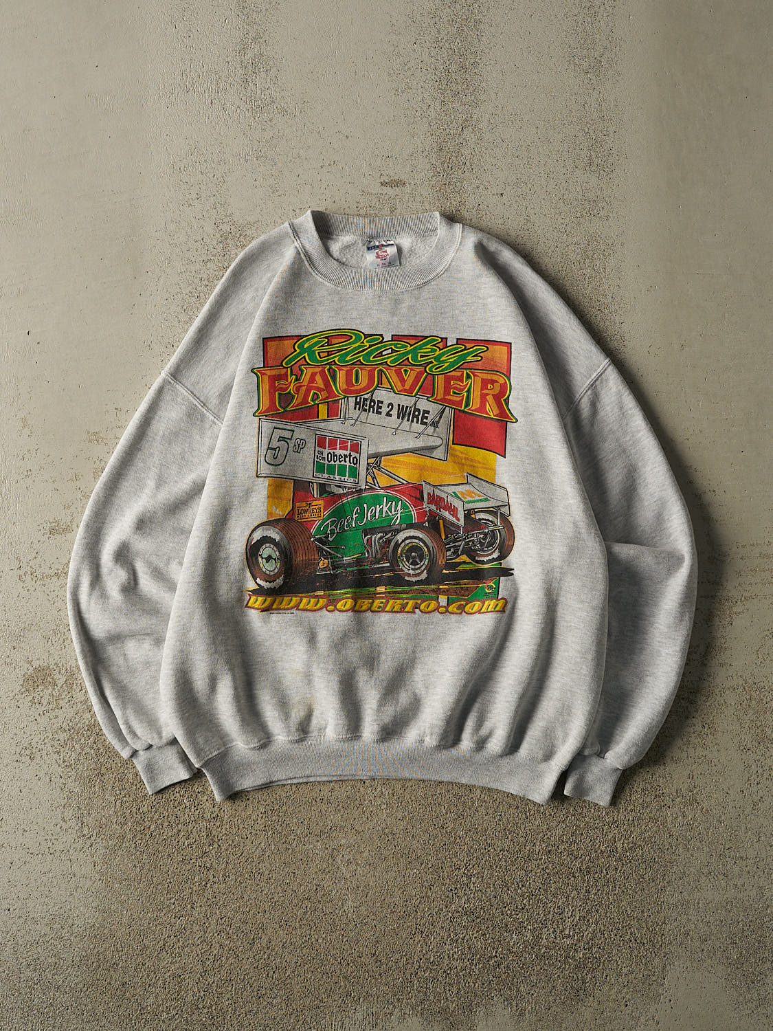 Vintage 04' Grey Ricky Fauver Racing Crewneck (L/XL)