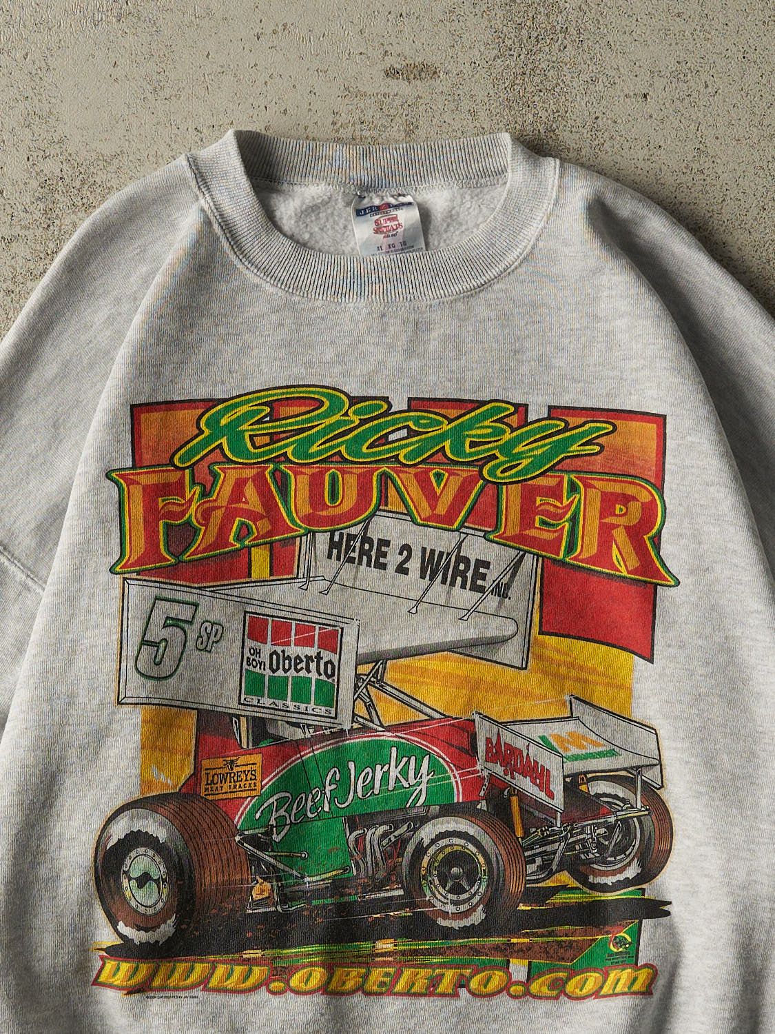 Vintage 04' Grey Ricky Fauver Racing Crewneck (L/XL)