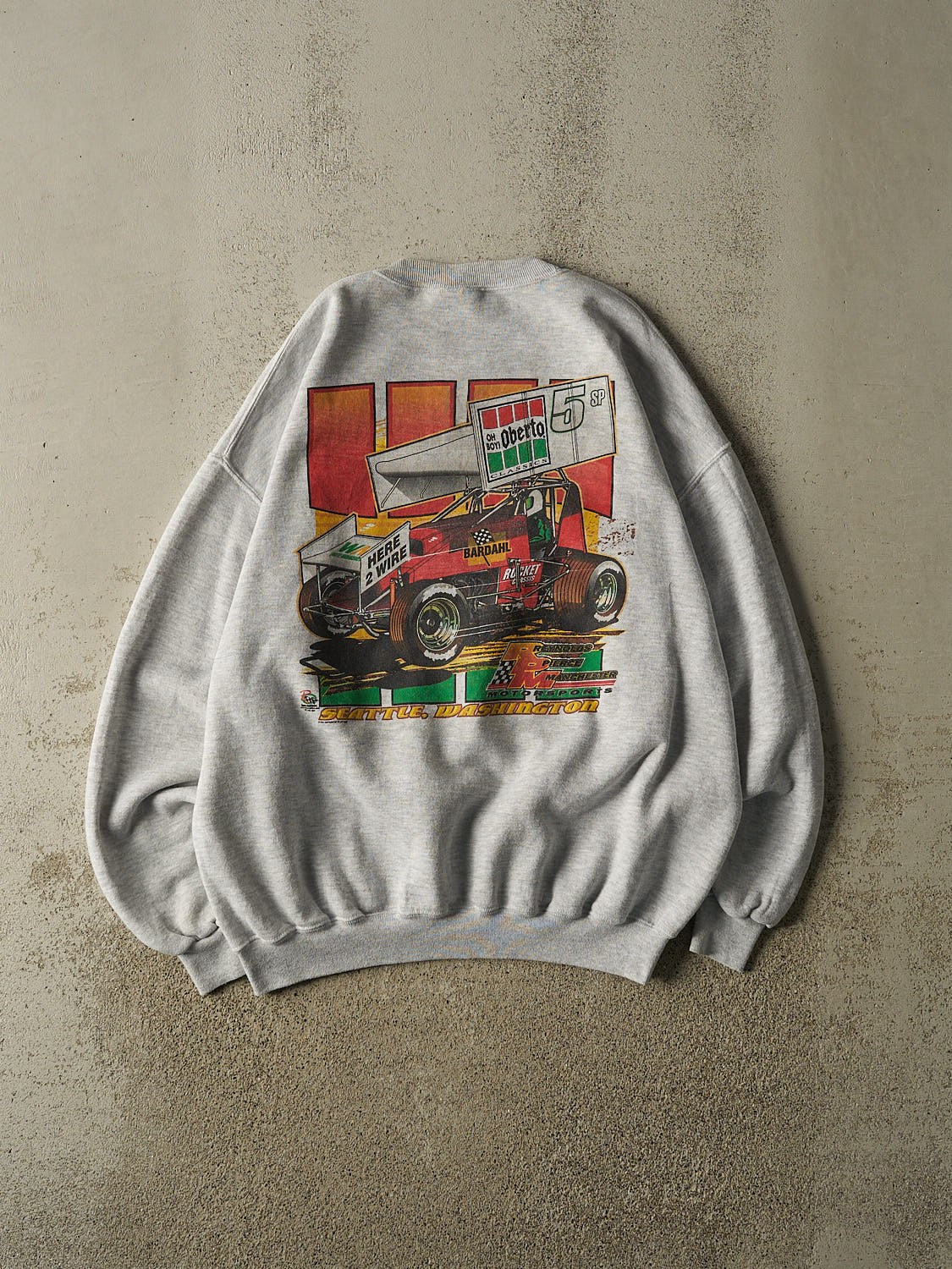 Vintage 04' Grey Ricky Fauver Racing Crewneck (L/XL)