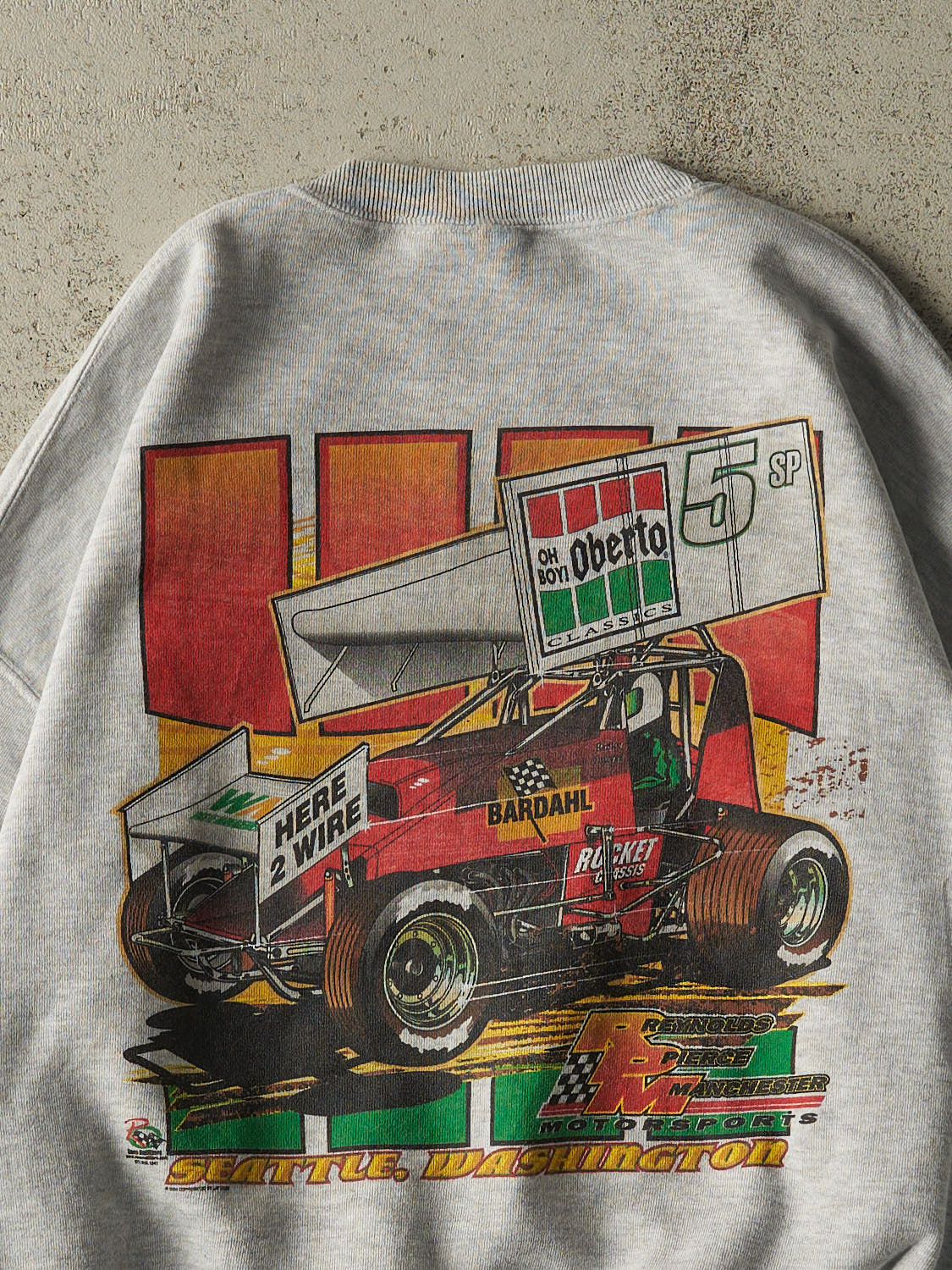Vintage 04' Grey Ricky Fauver Racing Crewneck (L/XL)