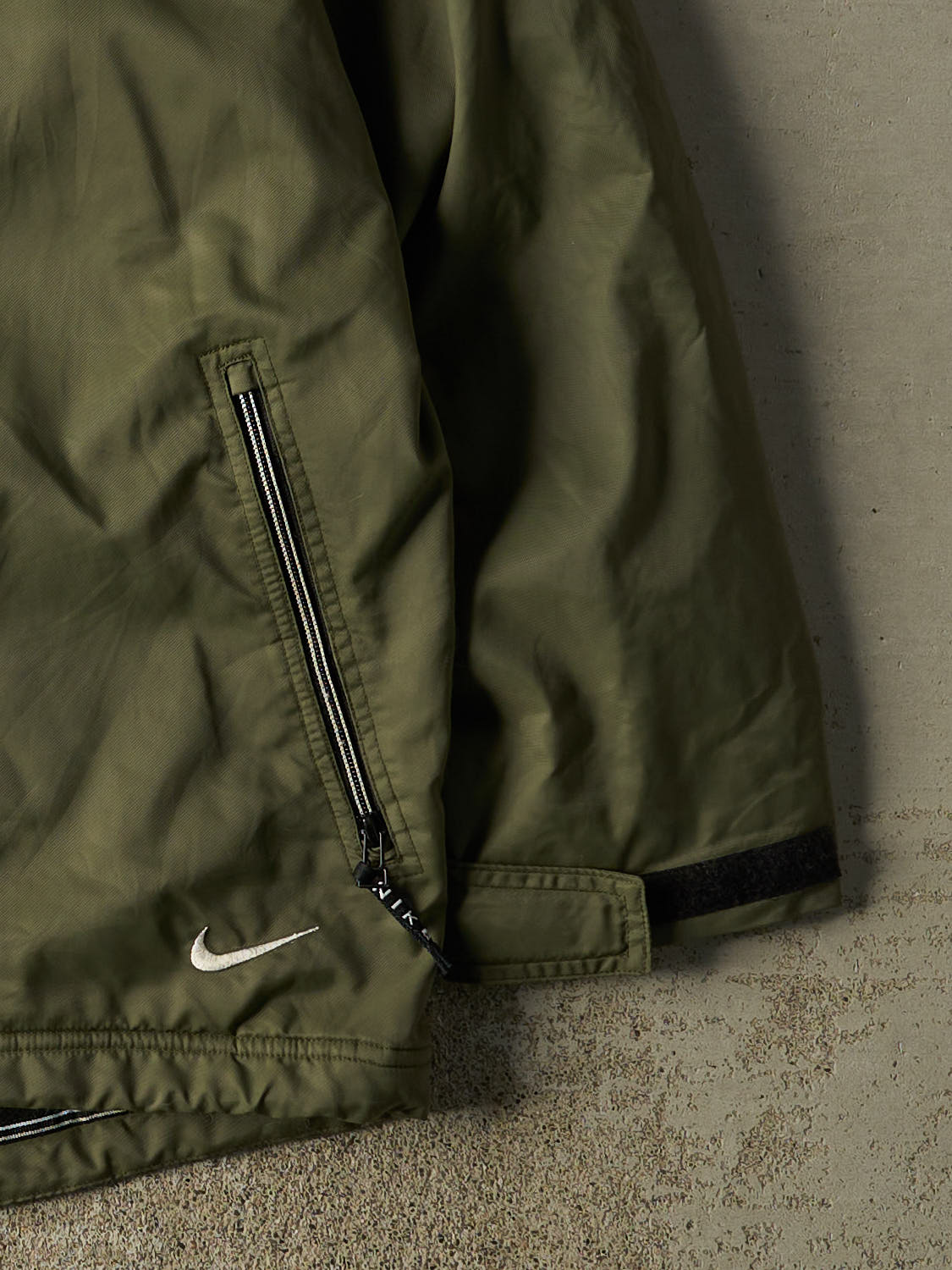 Vintage Y2K Green Nike Fleece Lined Windbreaker Jacket (XXL)