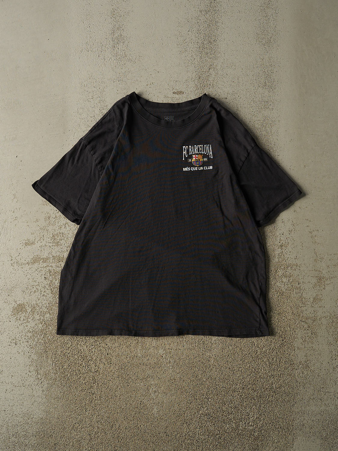 Vintage Y2K Black FC Barcelona Soccer Tee (M/L)