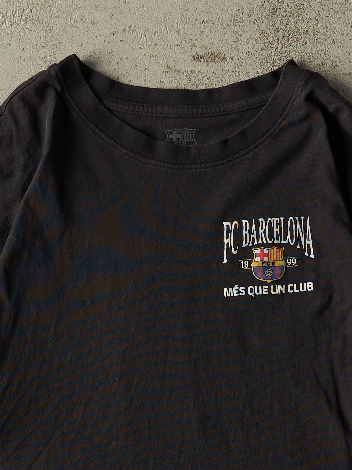 Vintage Y2K Black FC Barcelona Soccer Tee (M/L)