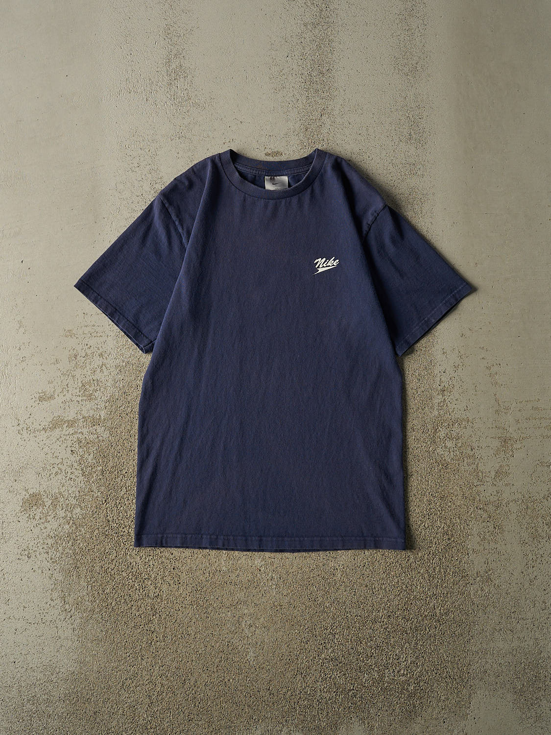 Vintage Y2K Navy Blue Nike Logo Tee (S/M)
