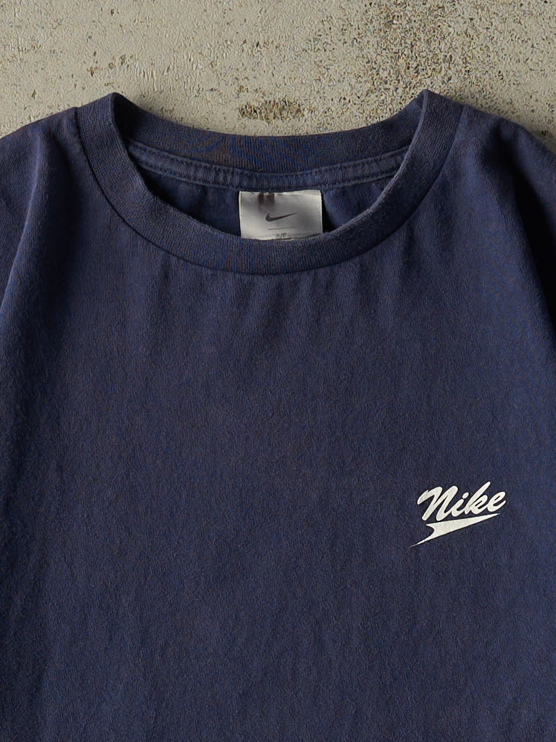 Vintage Y2K Navy Blue Nike Logo Tee (S/M)
