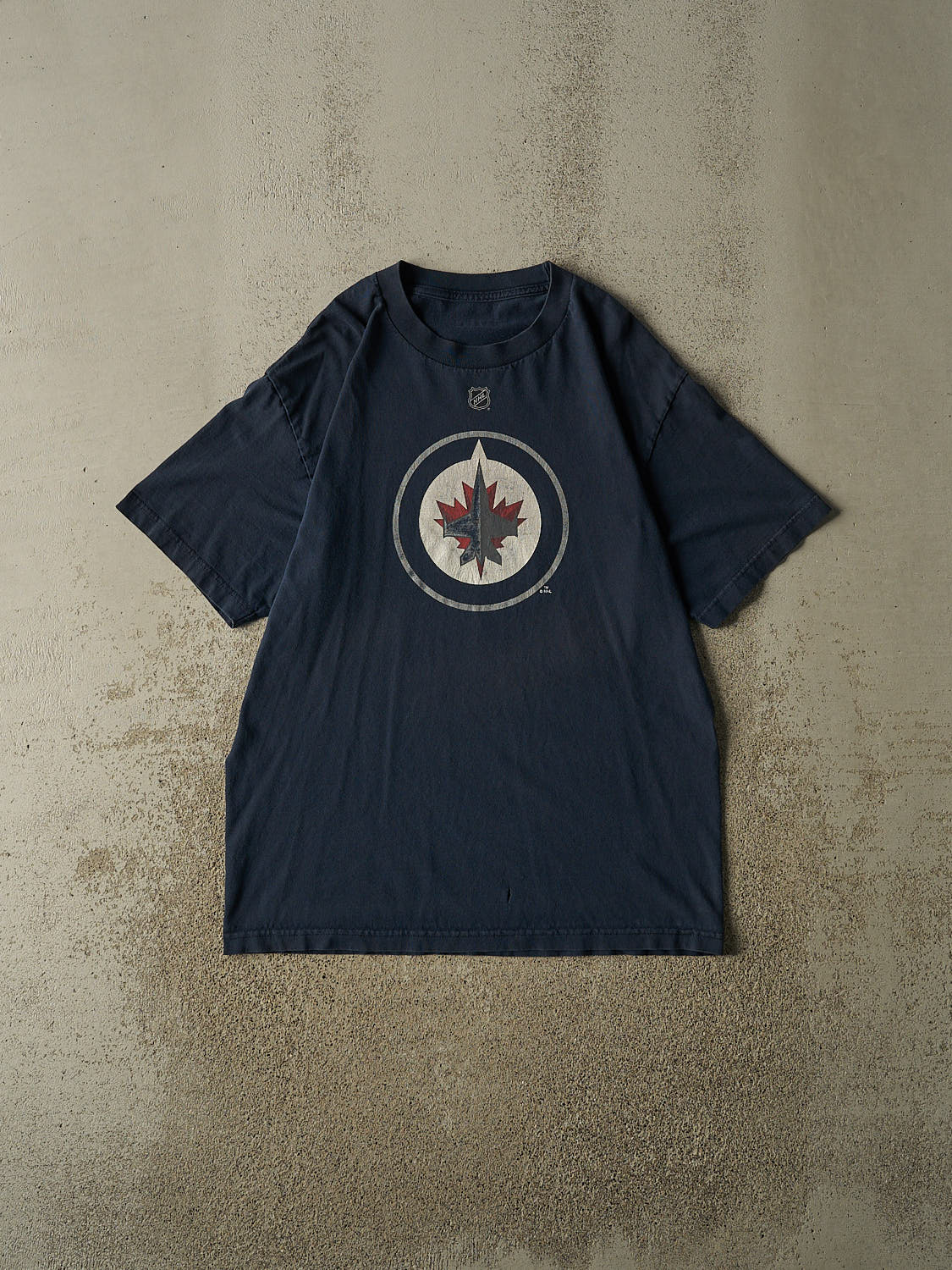 Vintage Y2K Navy Blue Winnipeg Jets #55 Scheifele Tee (L/XL)