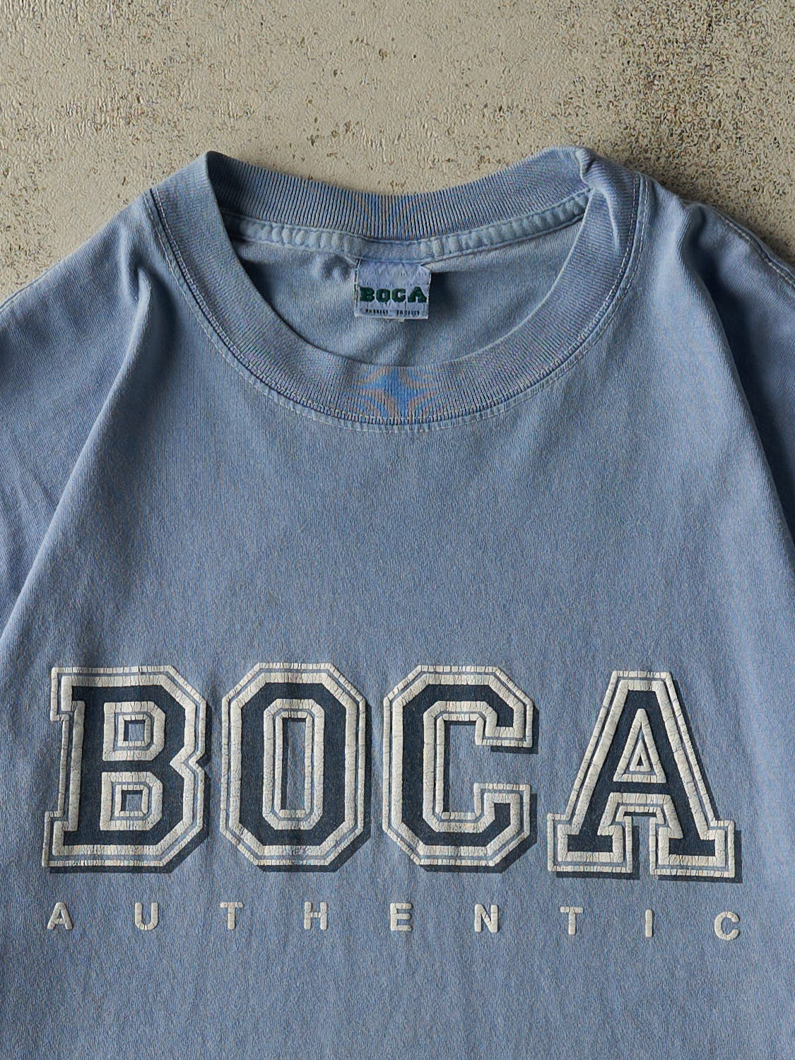 Vintage 90s Blue Boca Logo Tee (XL)