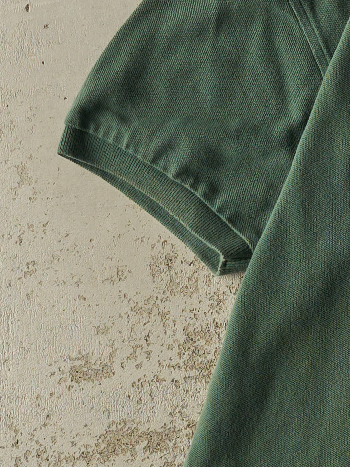 Vintage Y2K Green Embroidered Quarter Button Tee (S/M)