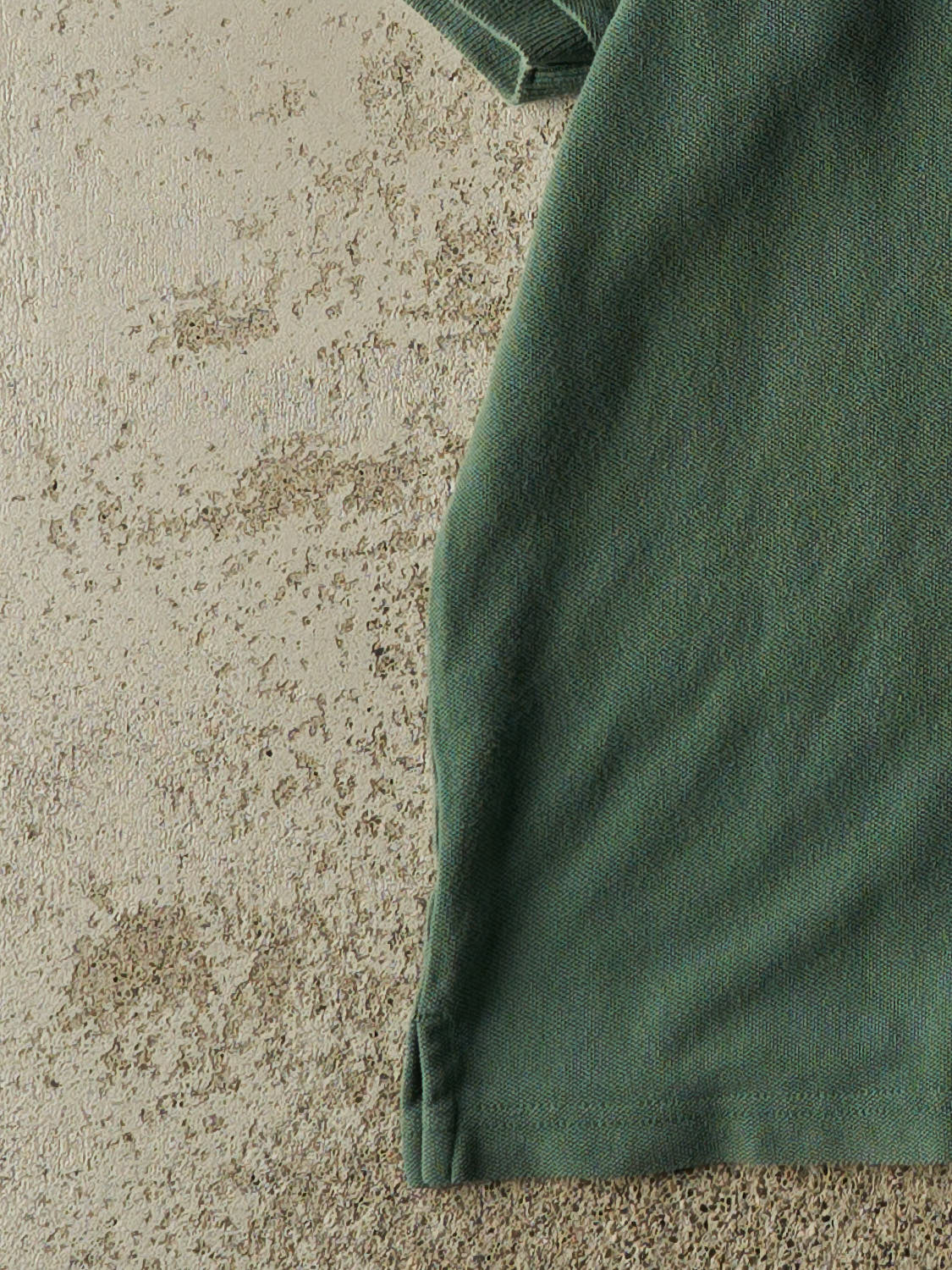 Vintage Y2K Green Embroidered Quarter Button Tee (S/M)