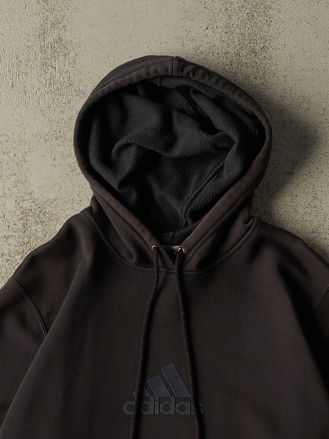 Vintage Y2K Black Adidas Logo Hoodie (L/XL)