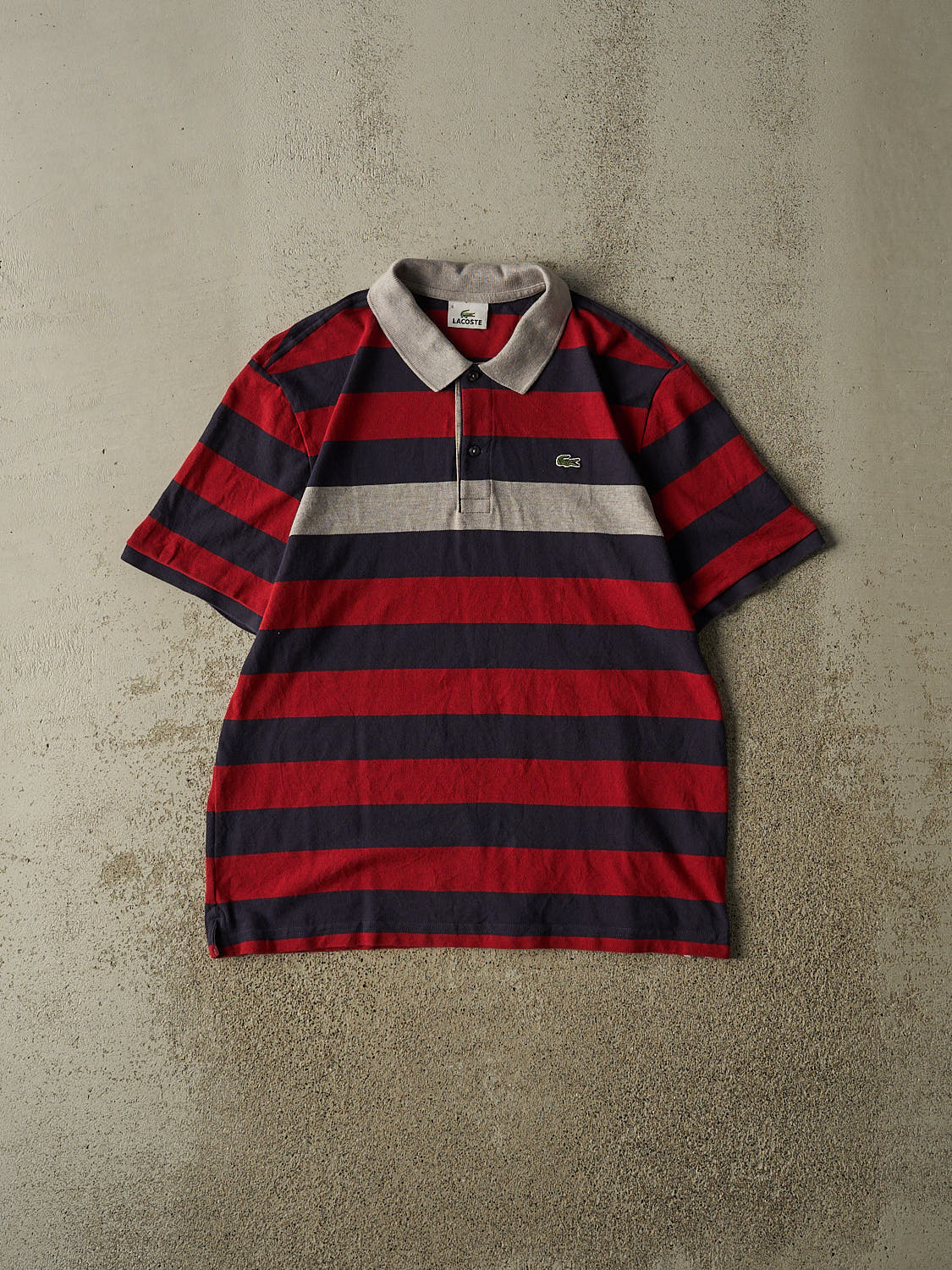 Vintage Y2K Red Lacoste Quarter Button Tee (M/L)