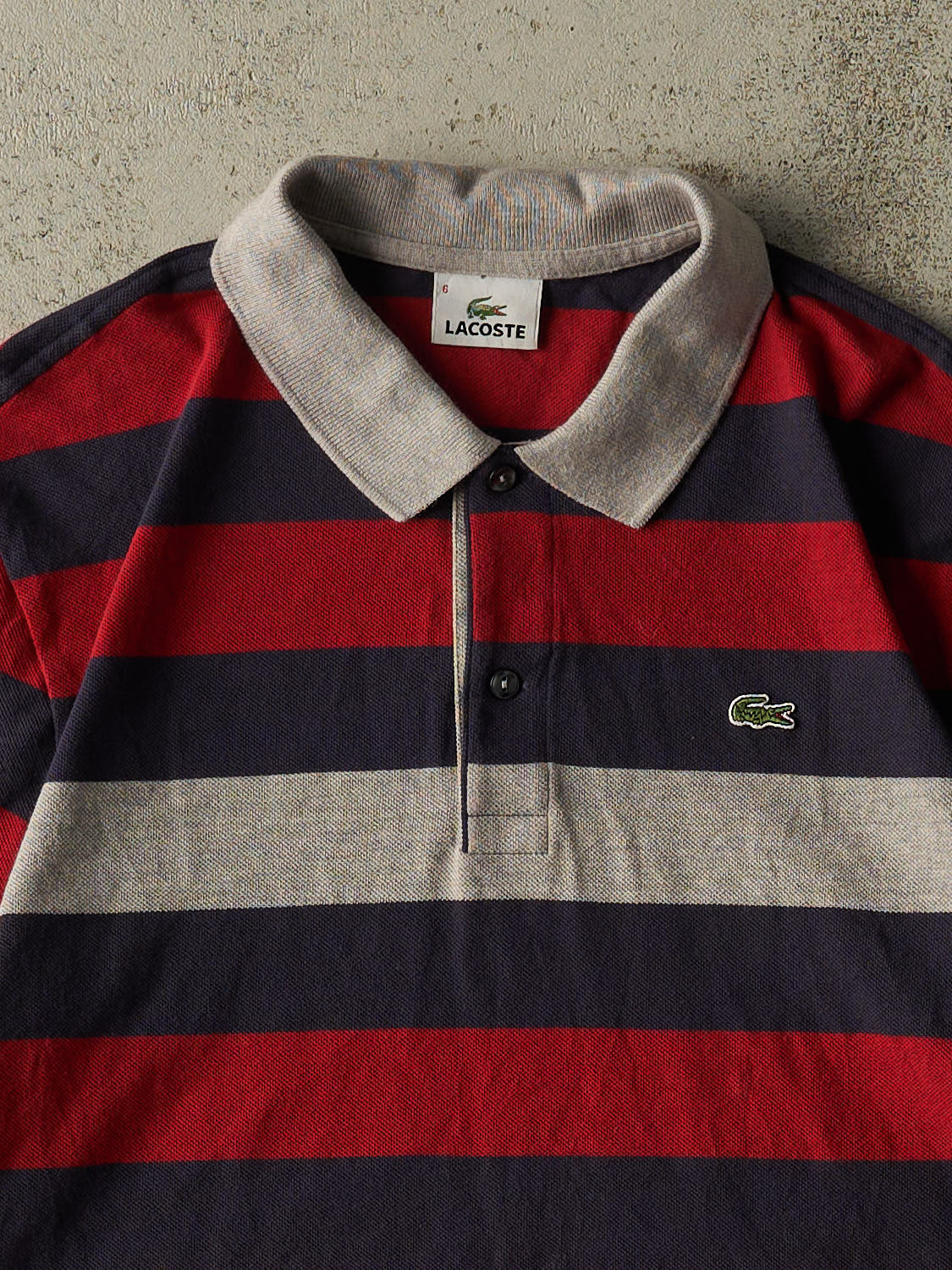 Vintage Y2K Red Lacoste Quarter Button Tee (M/L)