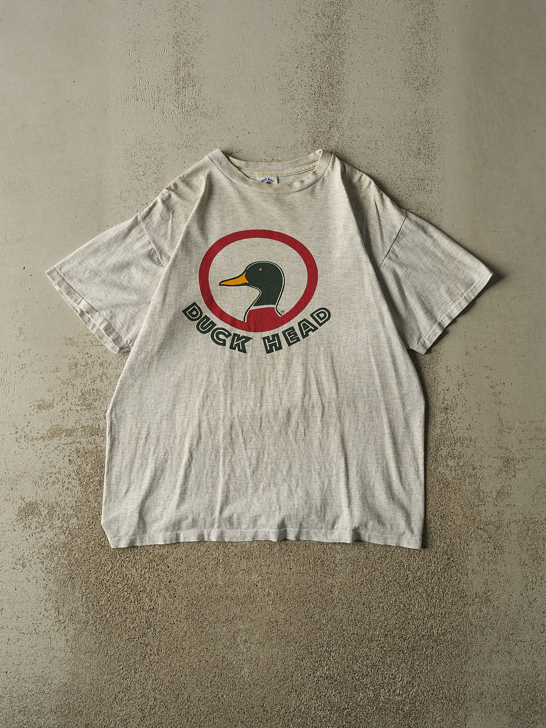Vintage 90s Heather Grey Duck Head Single Stitch Tee (L)